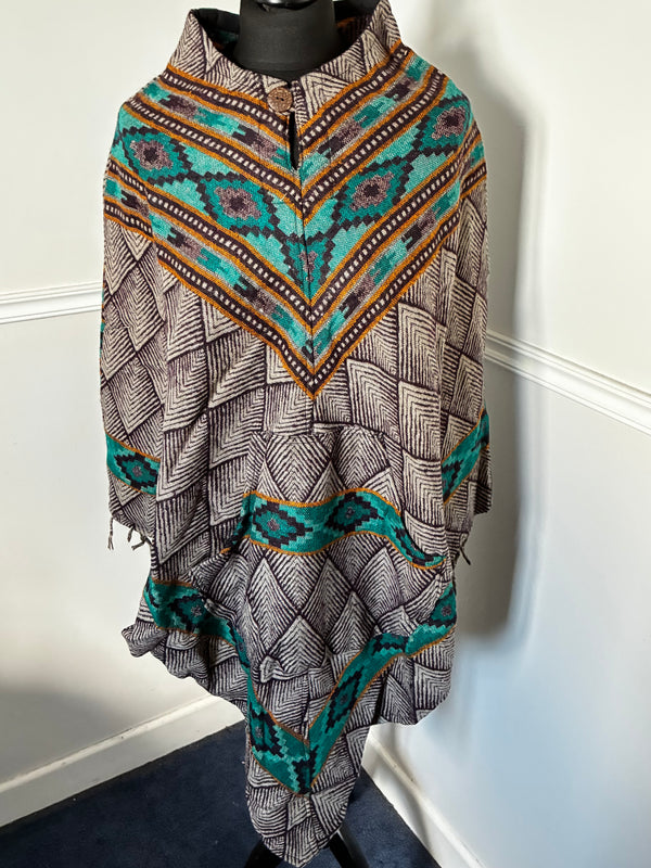 100% Wool Poncho