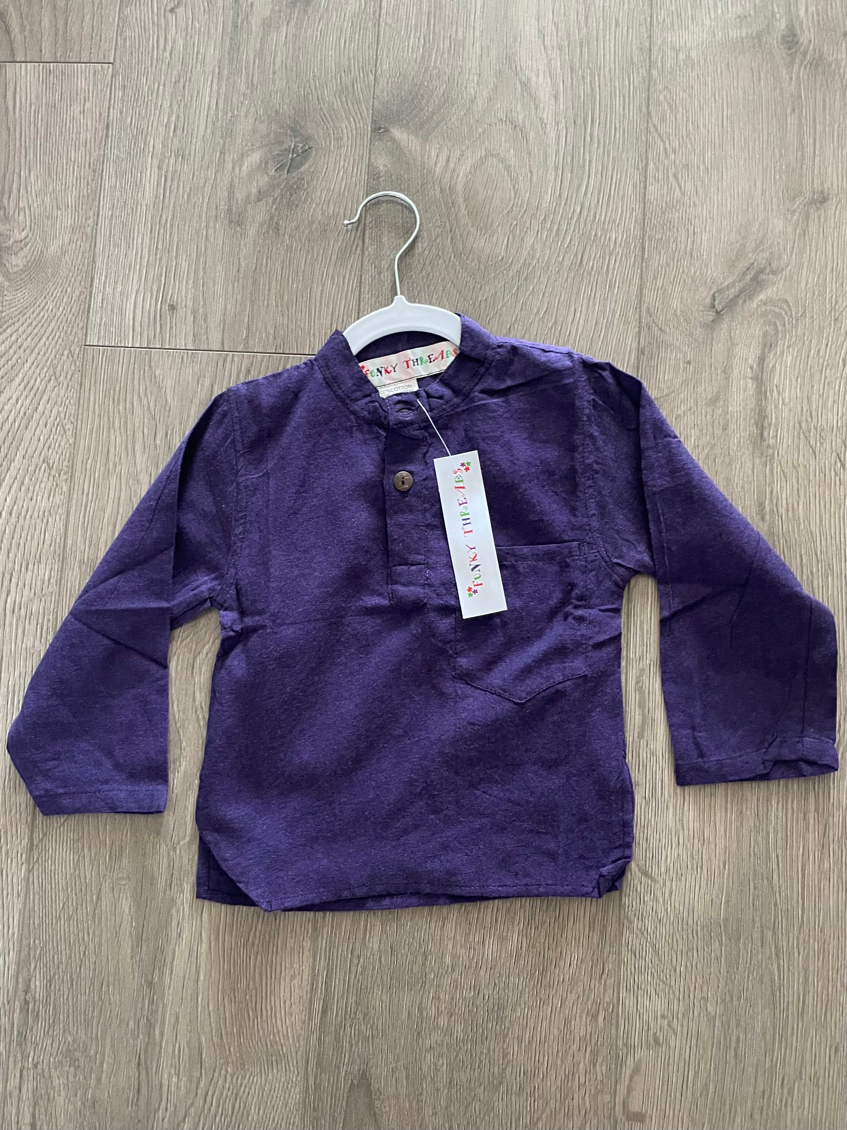 Purple Cotton Shirt (age 4-5)