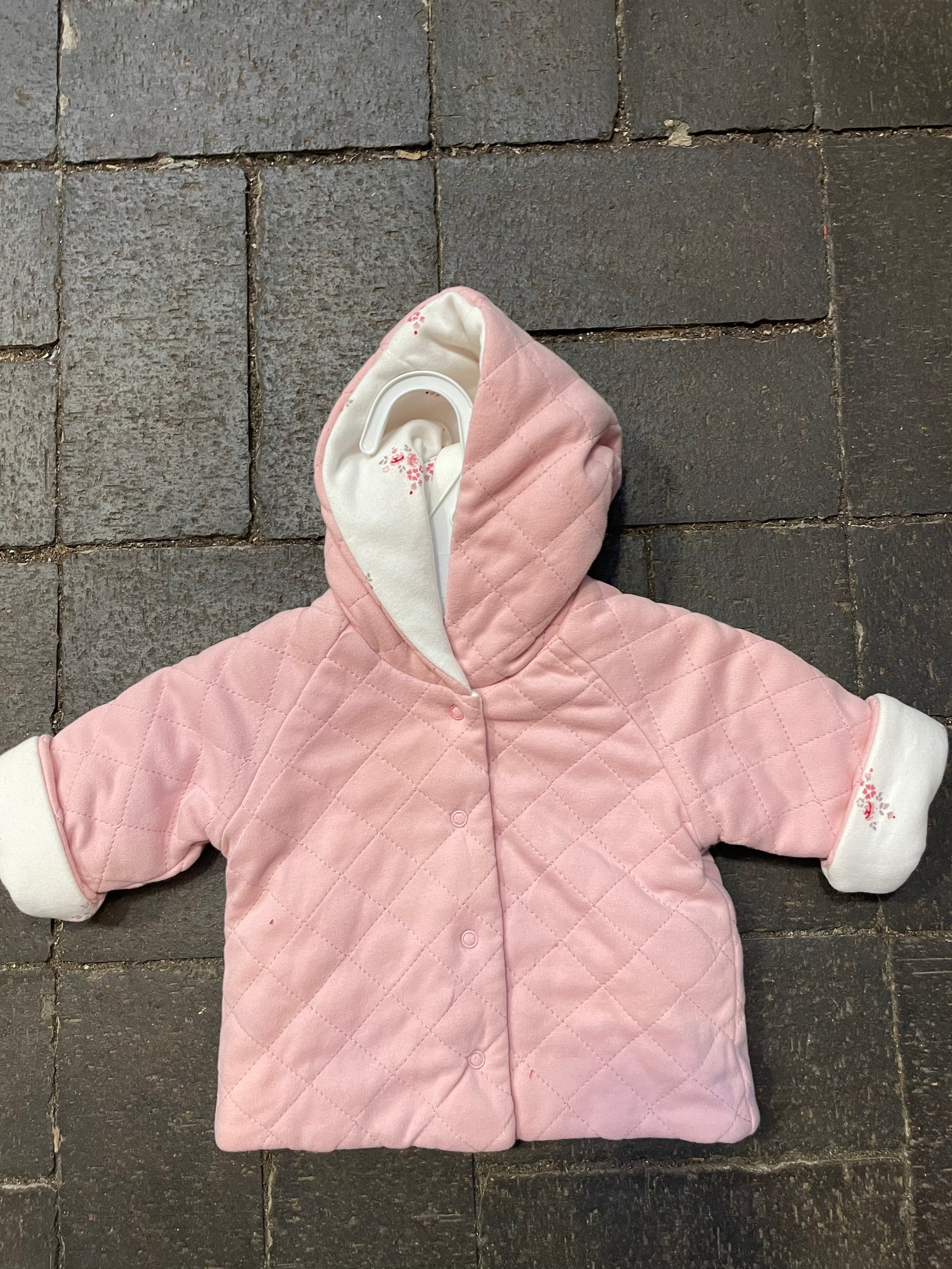 Pink quilted jacket (newborn)