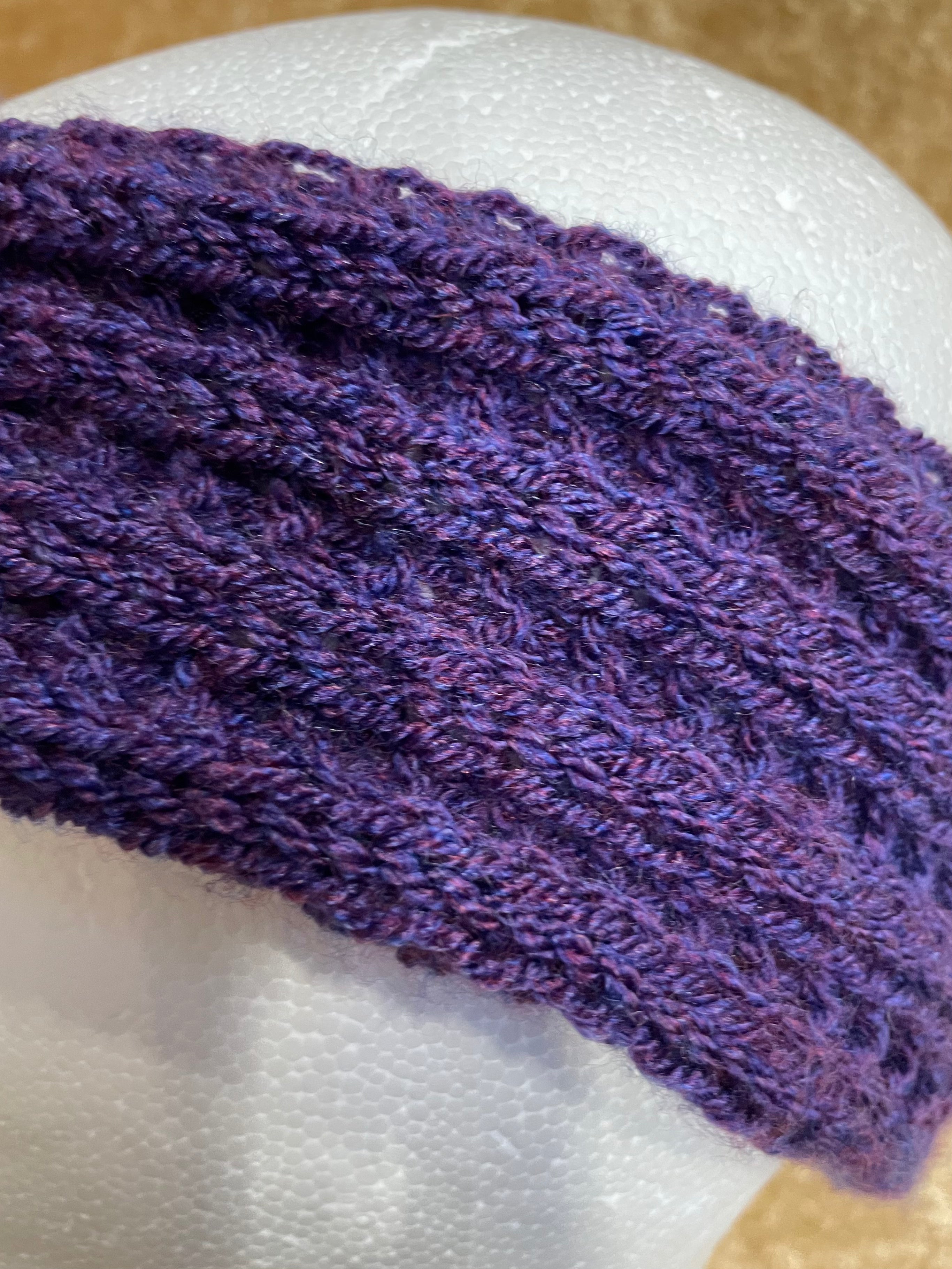 Purple Fleck Winter Twist Headband