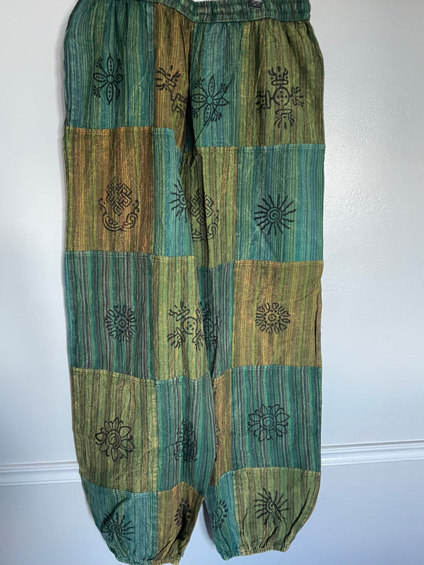 Patchwork Harem Trousers, XXL