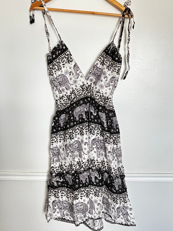 Black/White Elephant Dress