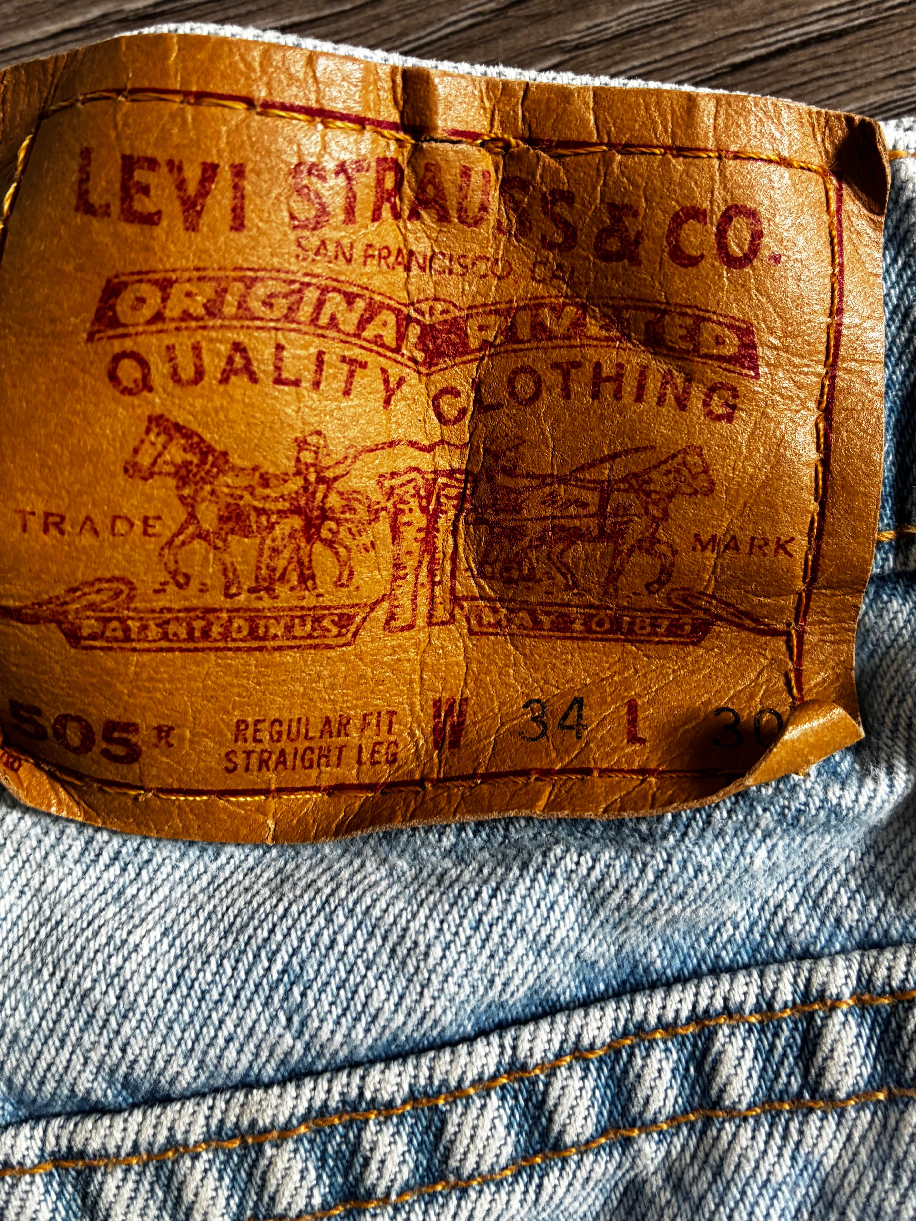 Vintage Levi's 505, Light Blue, W33, L31