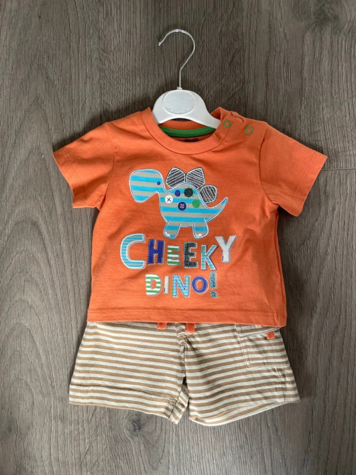 Dinosaur T Shirt and Shorts set (0-3 mths)