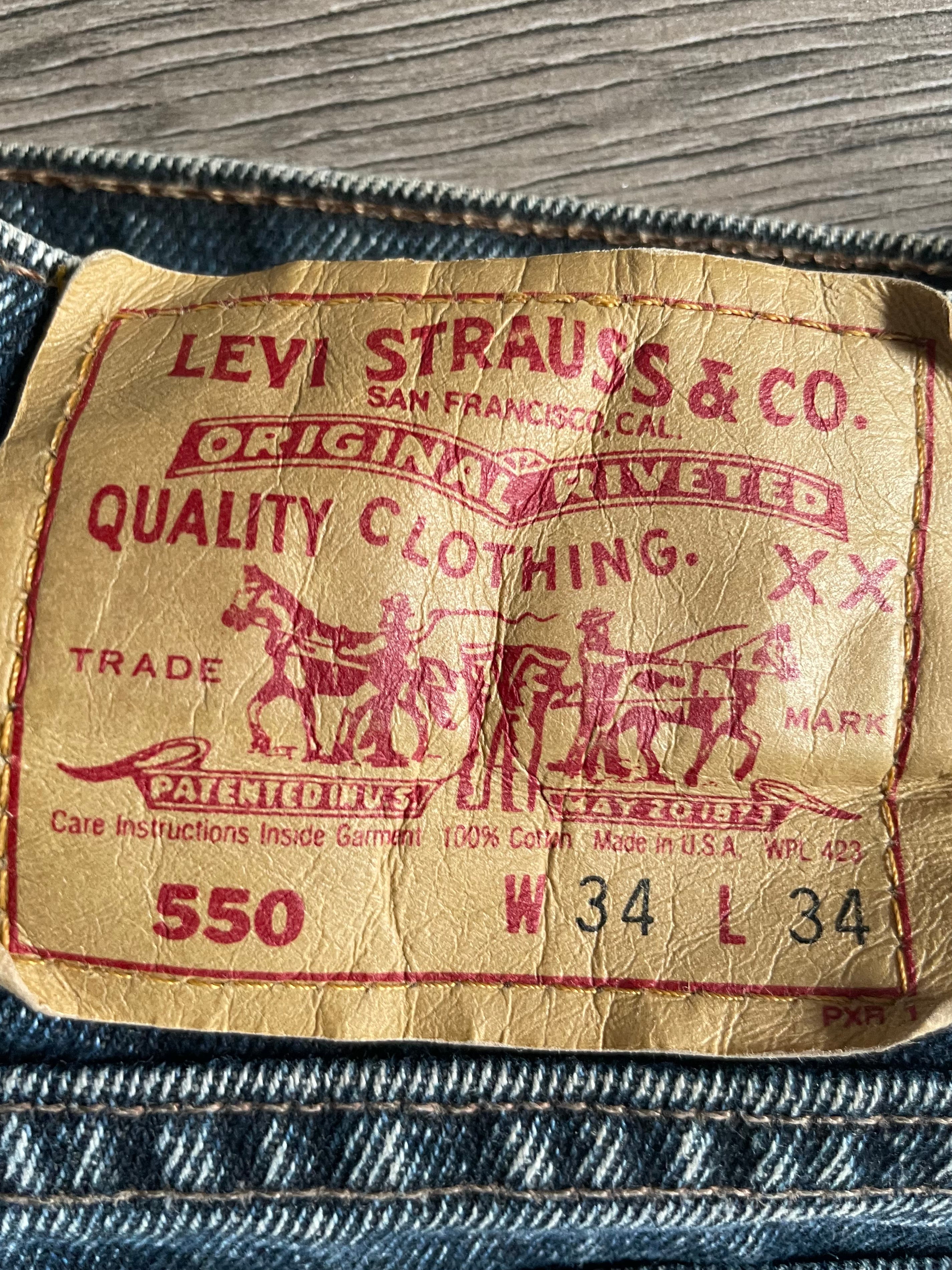 Vintage Levi's 550, Dark Blue, W34, L34