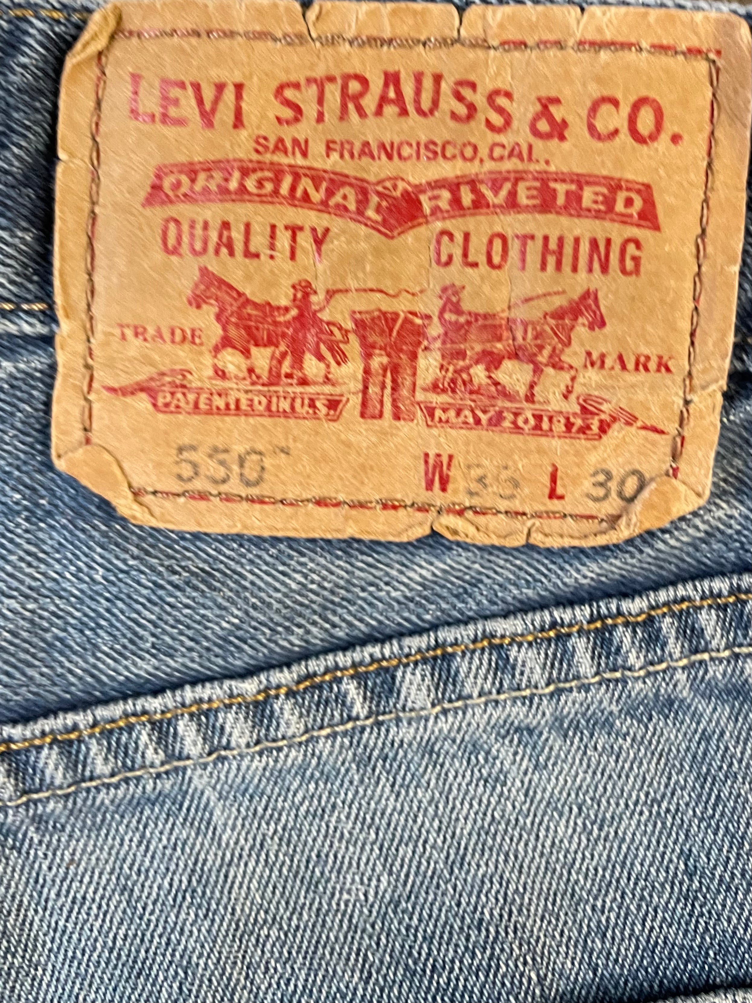 Vintage Levi's 550, Blue, W35, L30