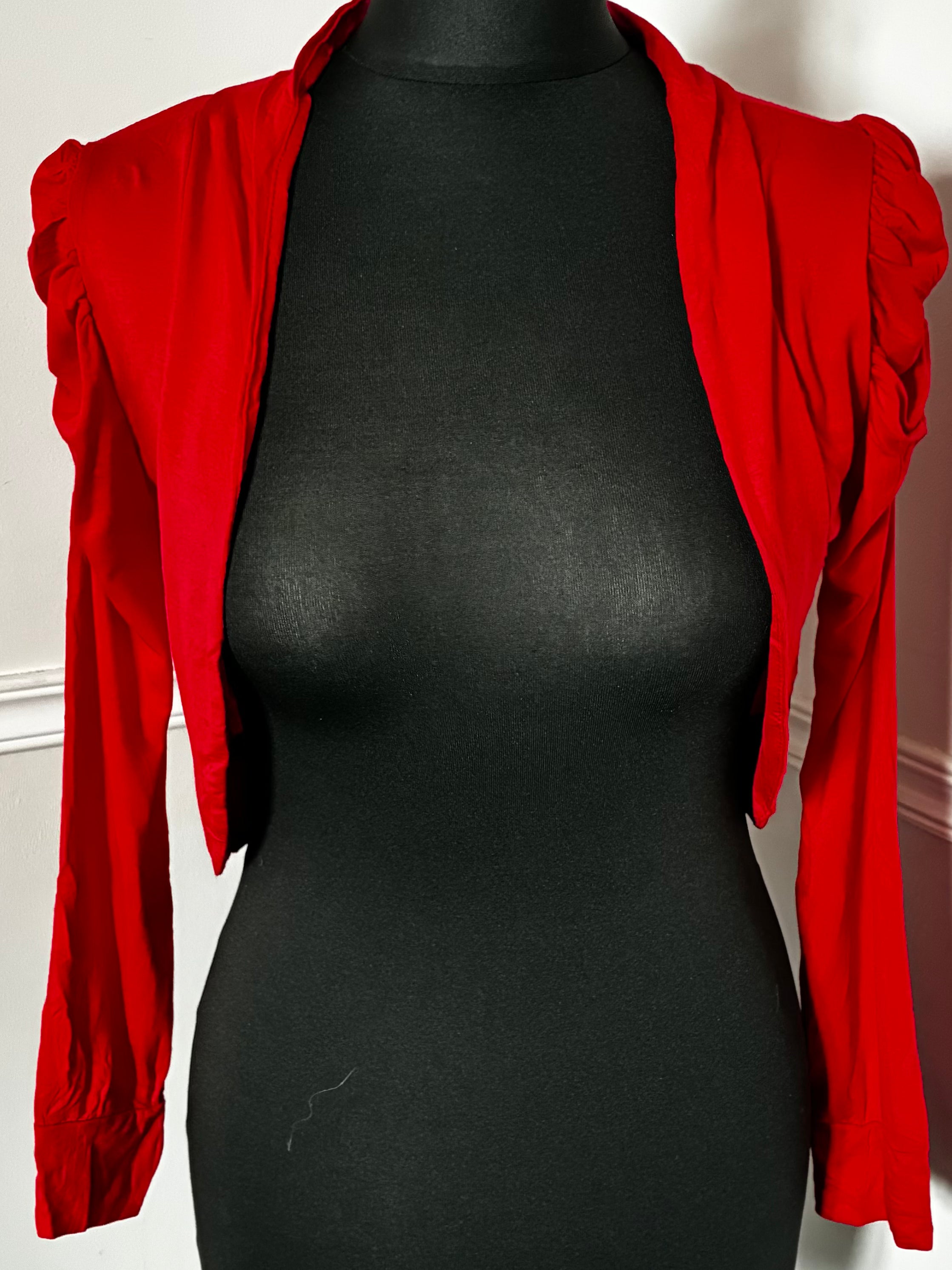 Red Shrug Top