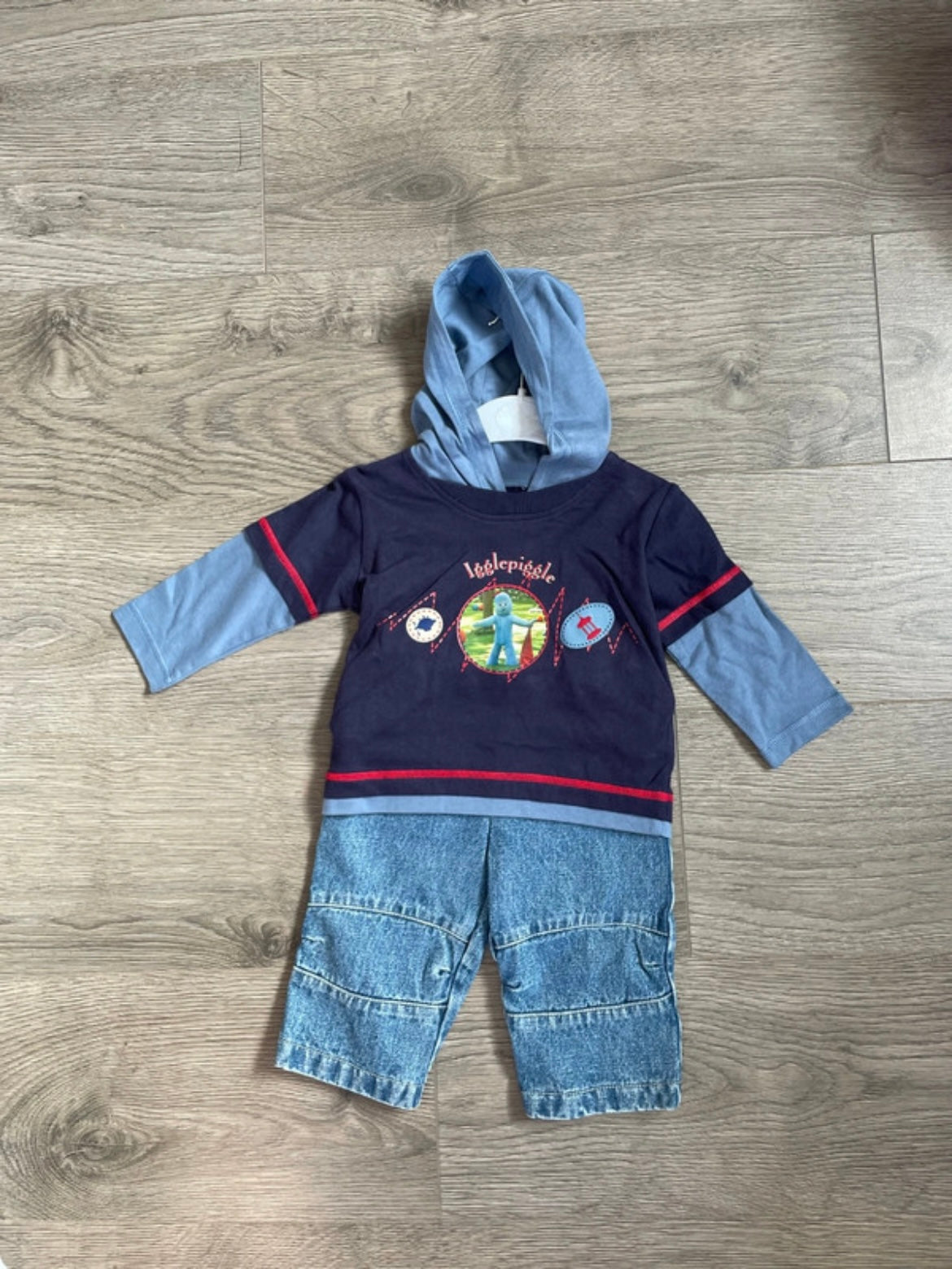 2 piece IgglePiggle Hoodie and Jeans (6-9 mths)