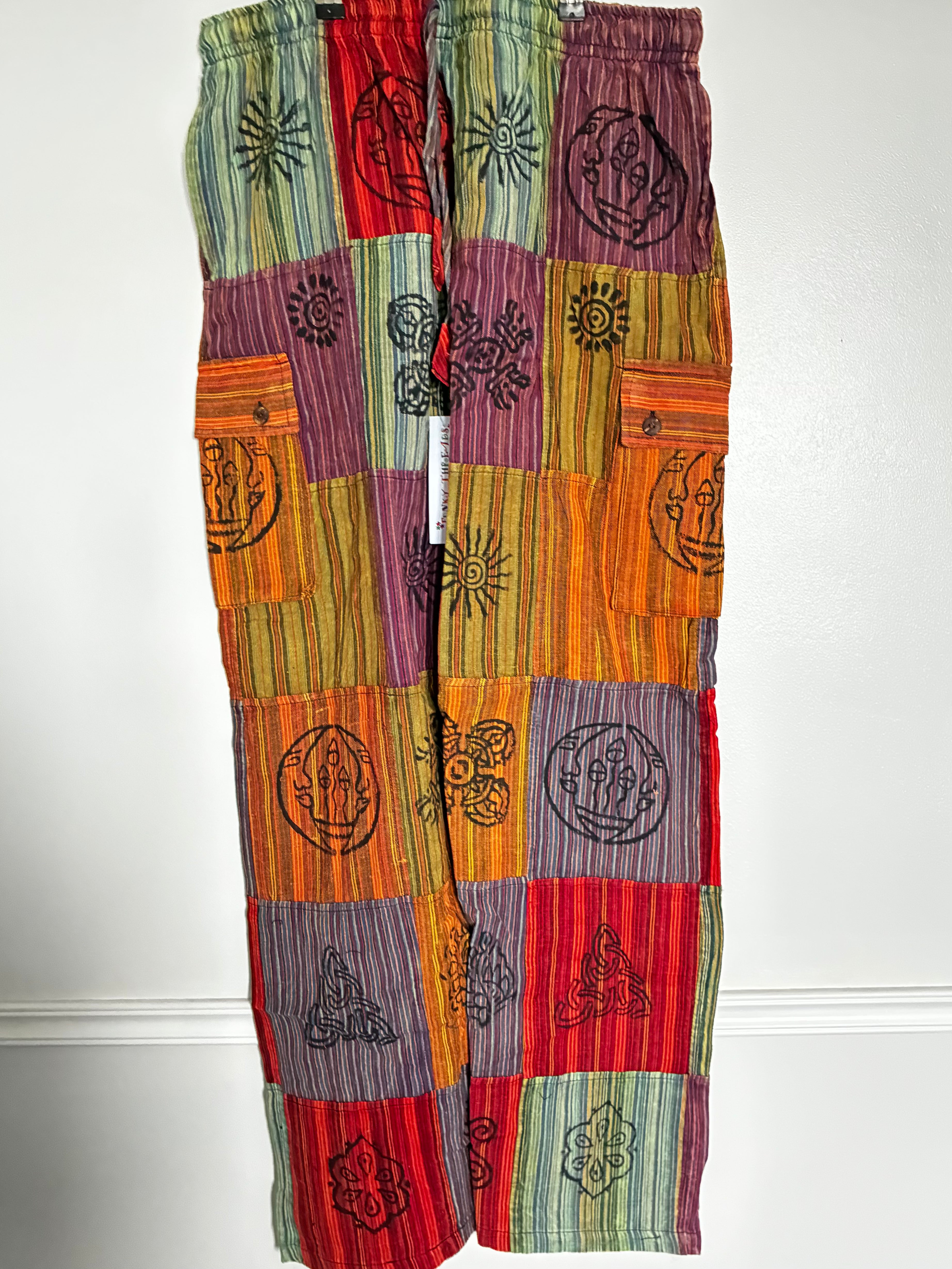Patchwork Cargo Trousers, XL