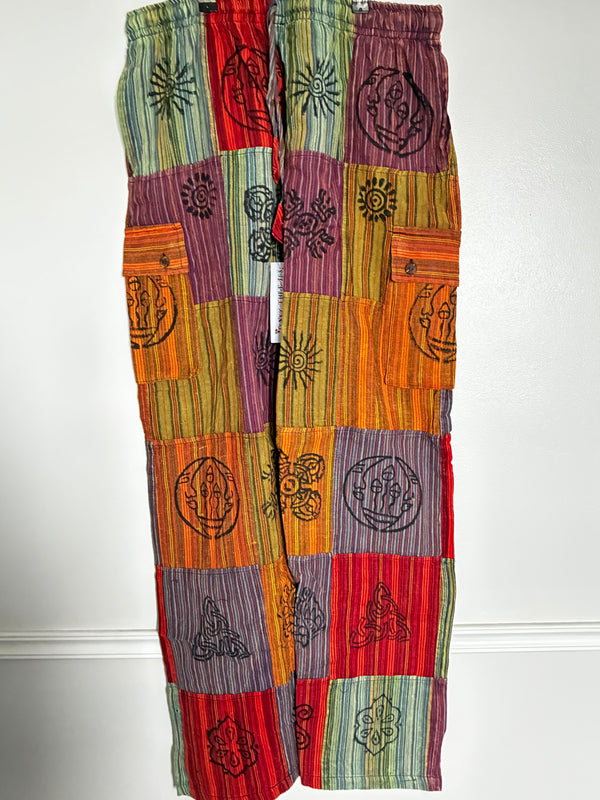 Patchwork Cargo Trousers, XL