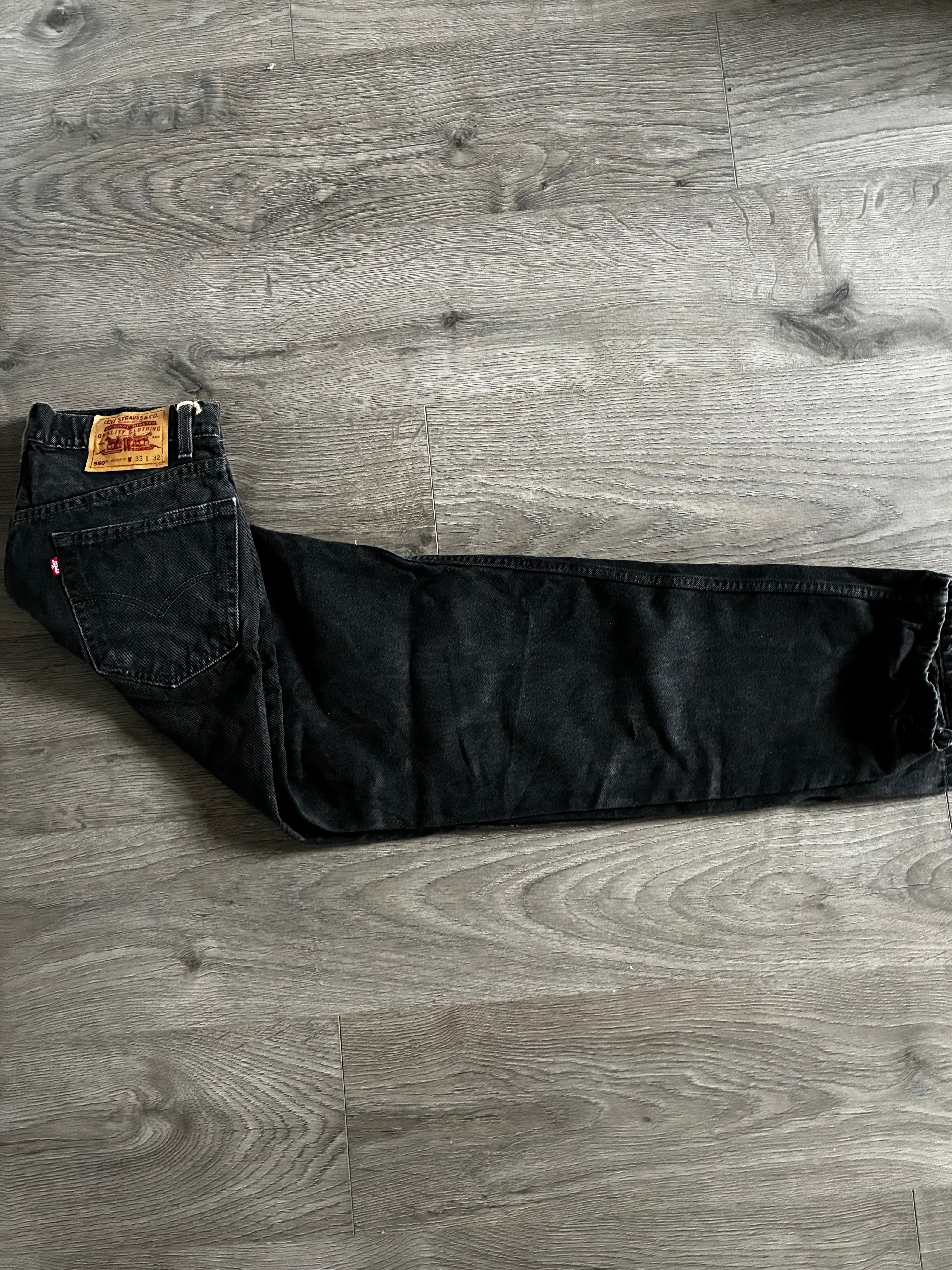Vintage Levi's 550, Black, Label - W33, L32 Actual Size - W31, L32