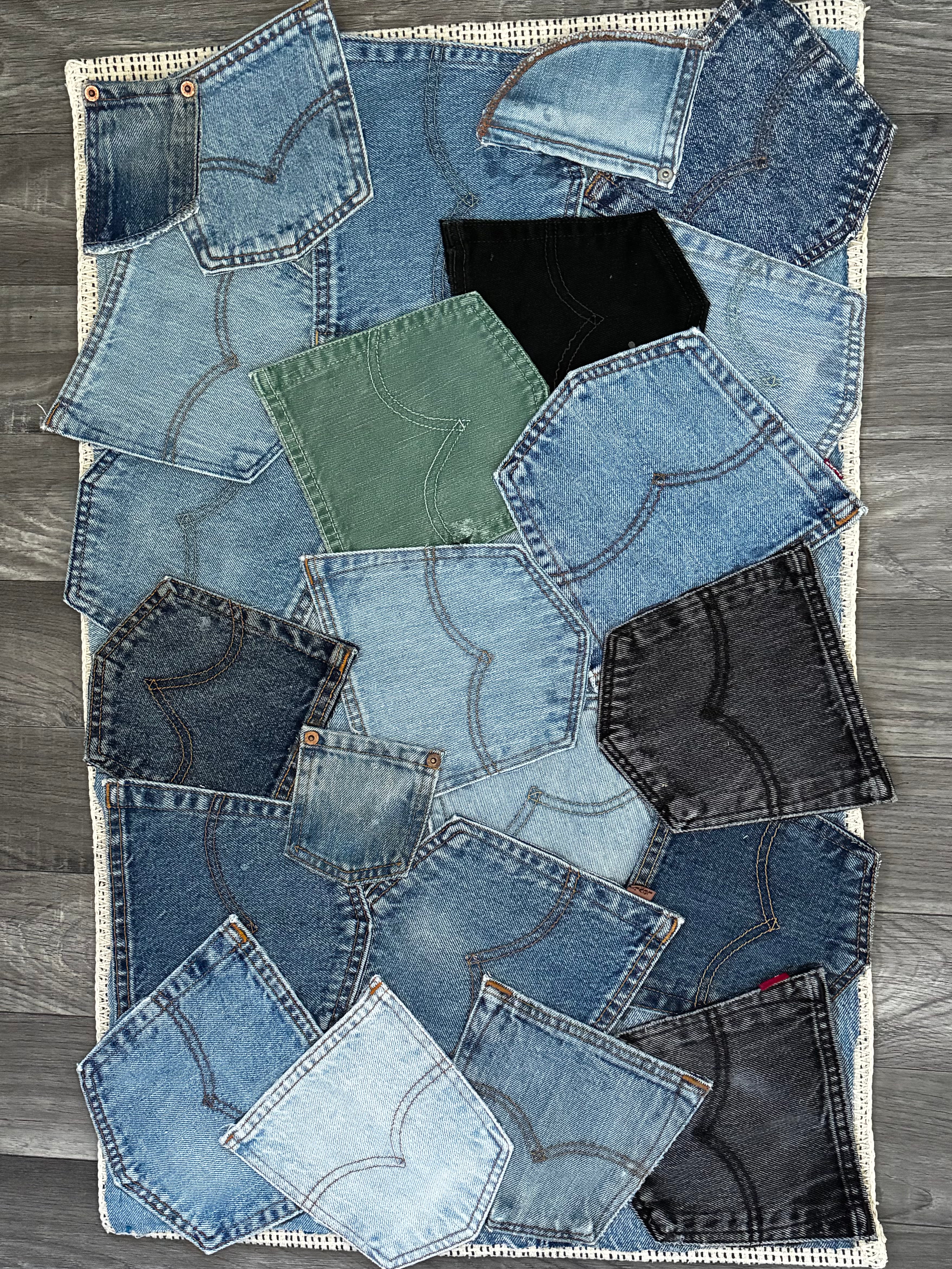 Up-Cycled Levi's Pocket Rug