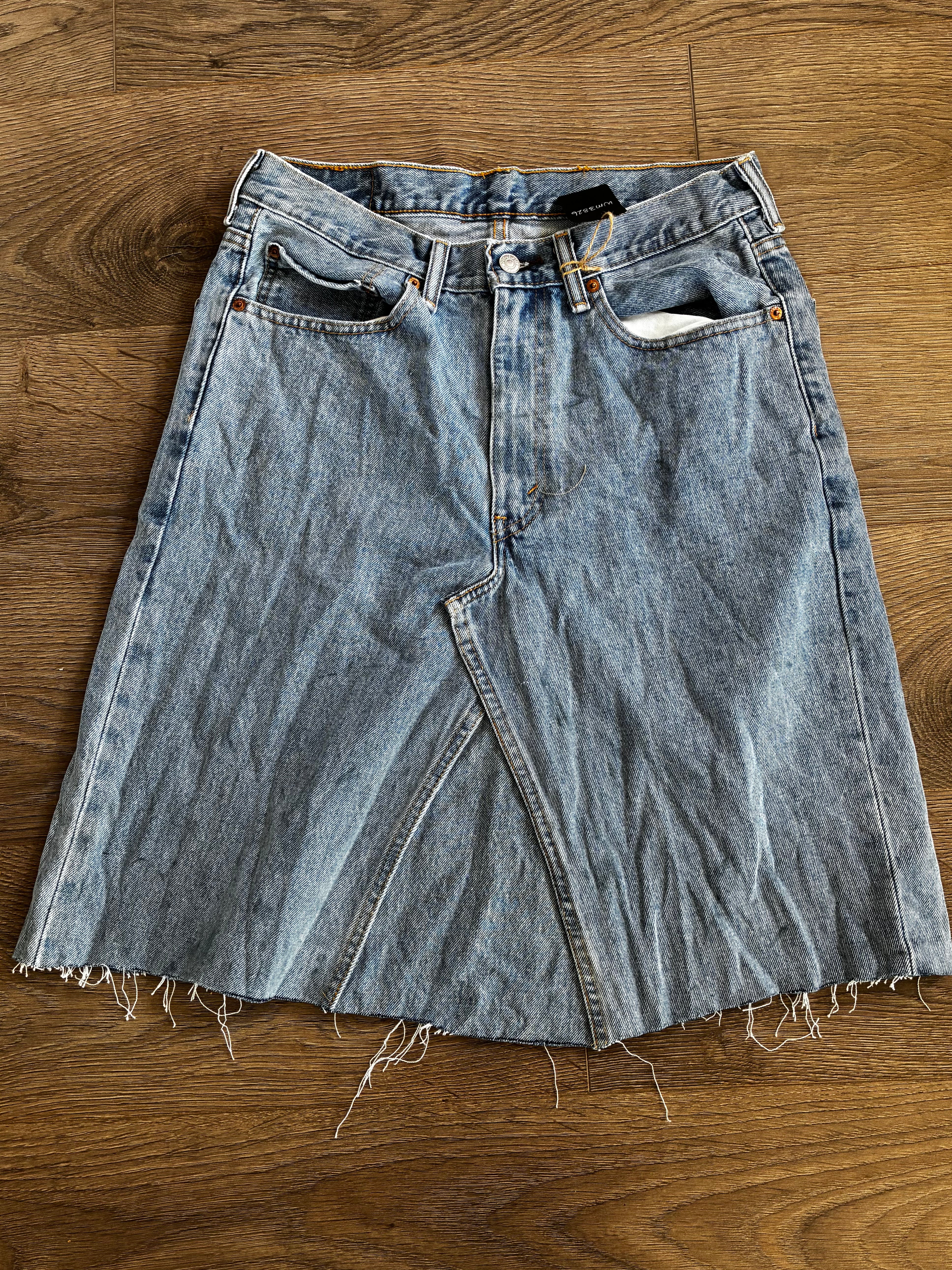 Vintage Up-cycled Levi's 550 Skirt, Blue, Size 14