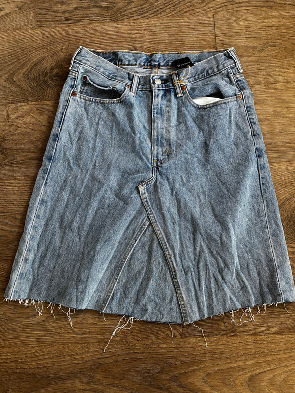 Vintage Up-cycled Levi's 550 Skirt, Blue, Size 14