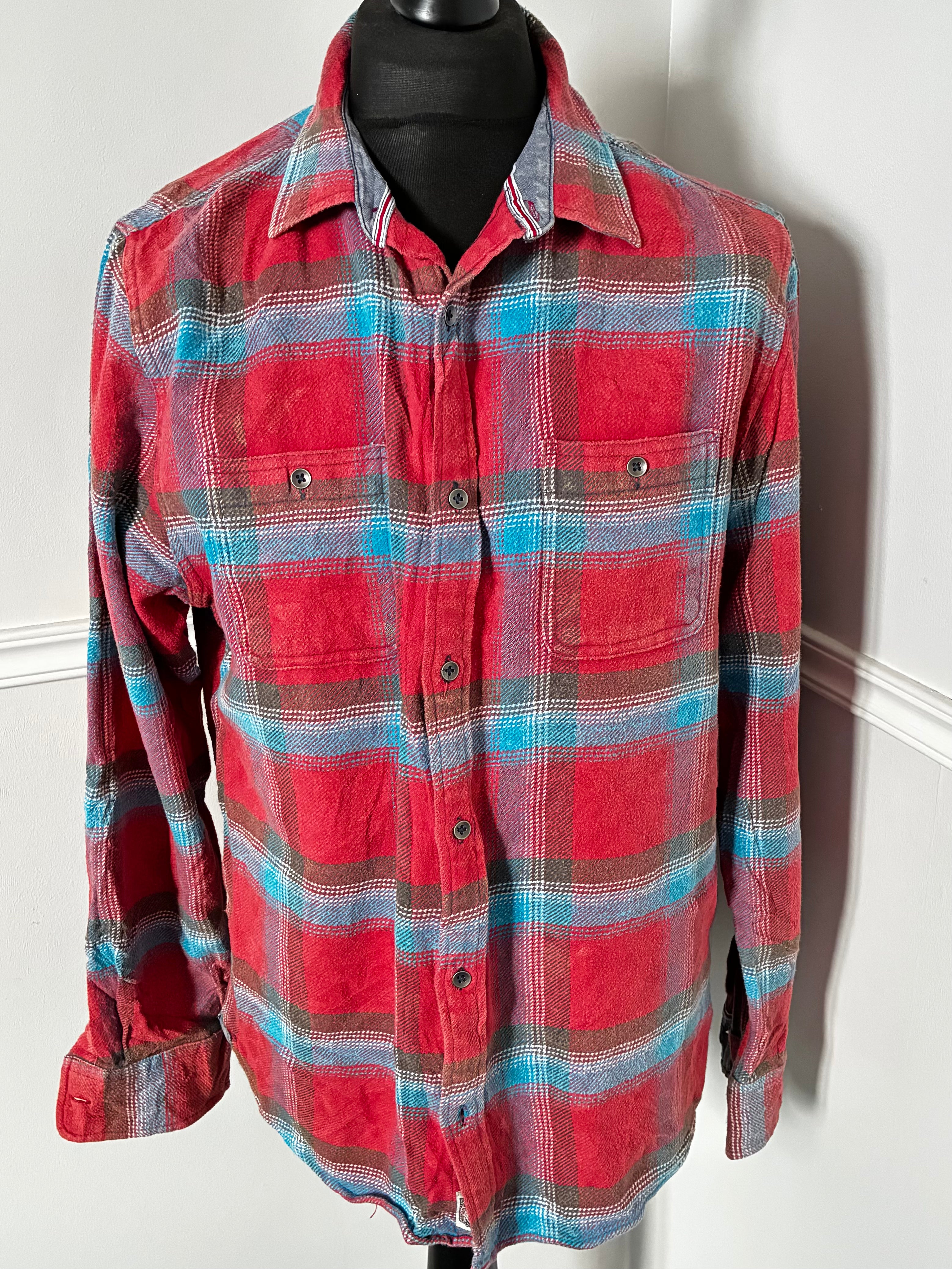 Thick Red/Blue Checked Flannel, L