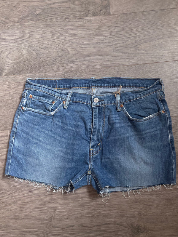 Vintage Up-Cycled Levi's 541 Shorts, Blue, W38, L2
