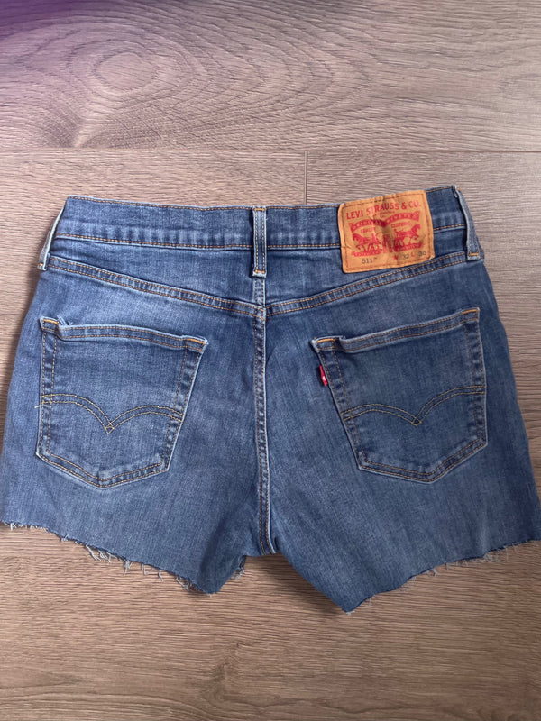 Vintage Up-cycled Levi's 511 Shorts, Blue, W31 L3
