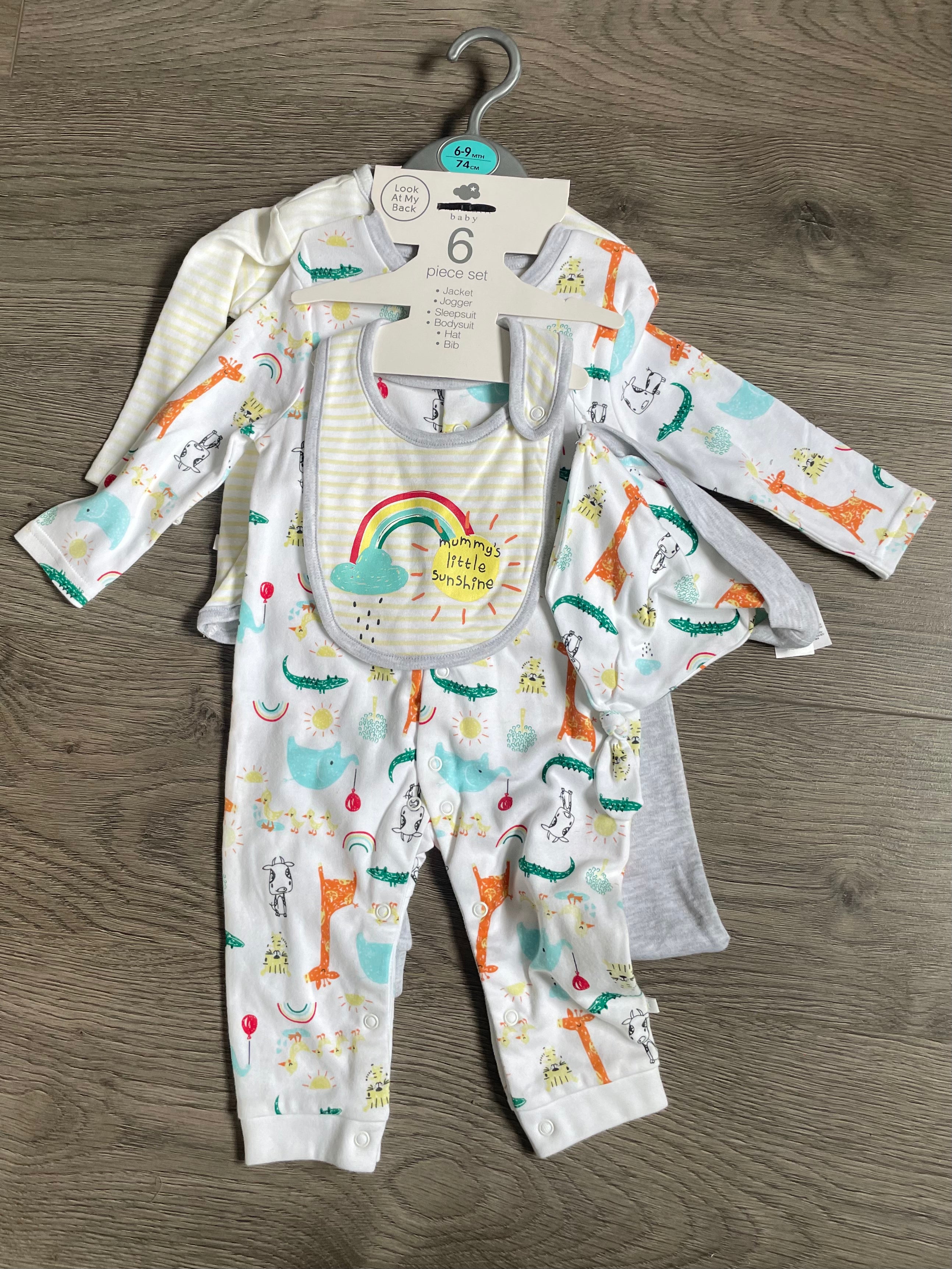 6 Piece Romper Set (3-6mths)