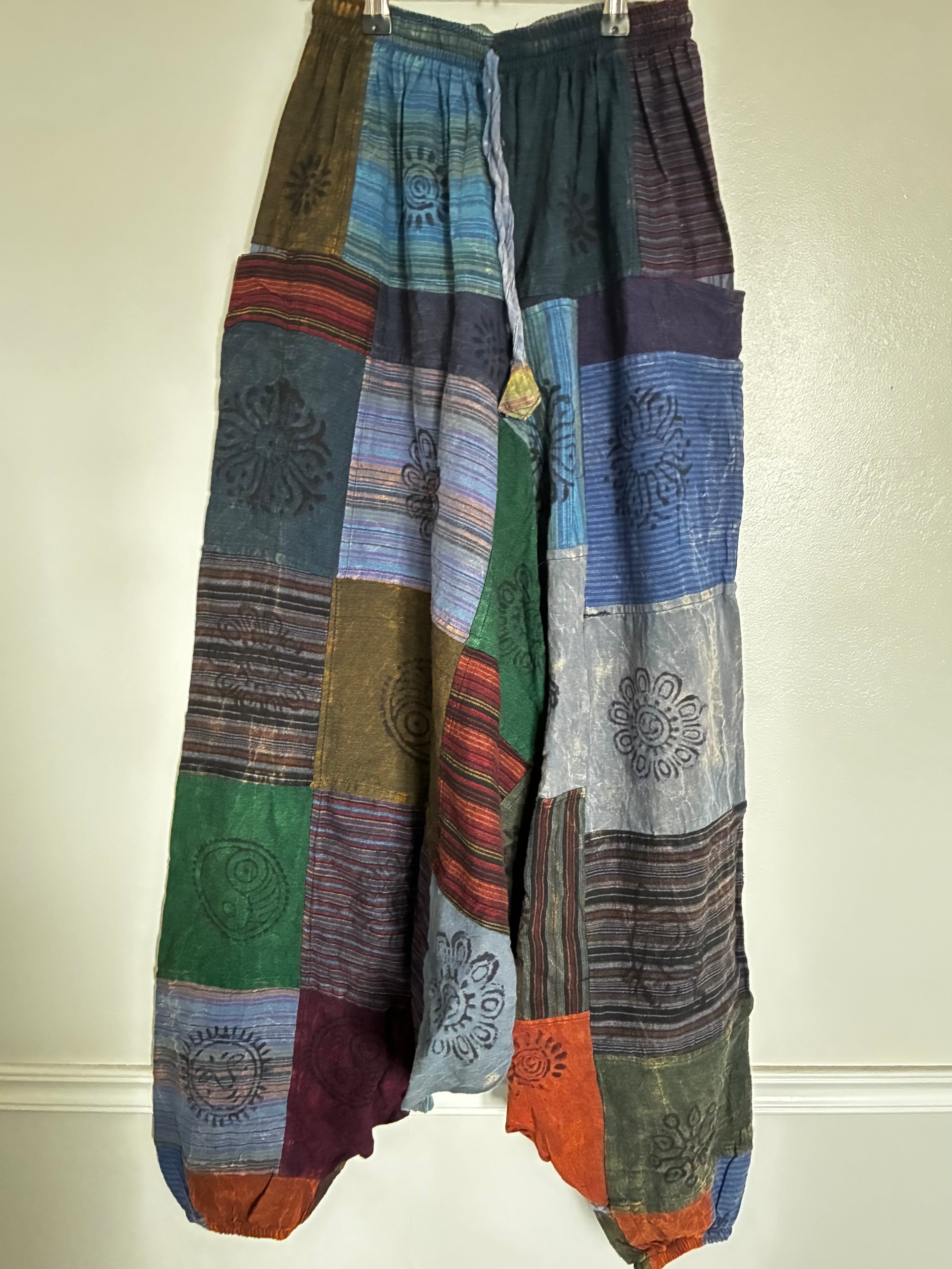 Patchwork Aladdin Trousers, L/XL