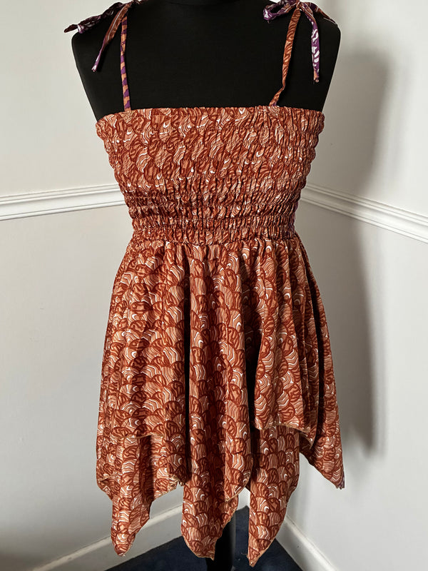 Recycled Saree Short Pixie Skirt/Top