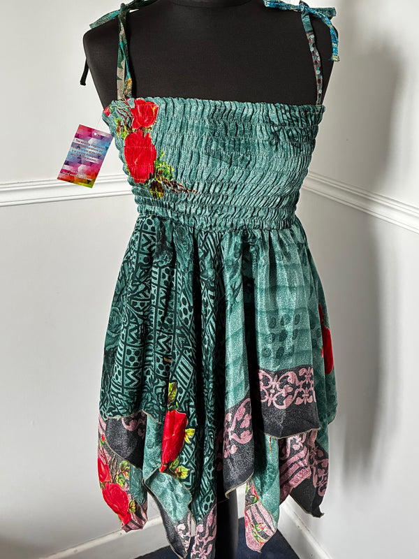 Recycled Saree Short Pixie Skirt/Top