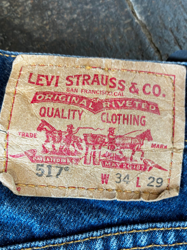 Vintage Levi's 517, Blue, W34, L31