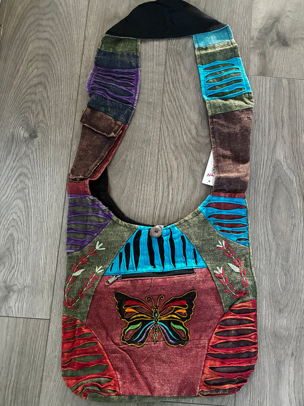 Butterfly Zip Pocket Shoulder Bag