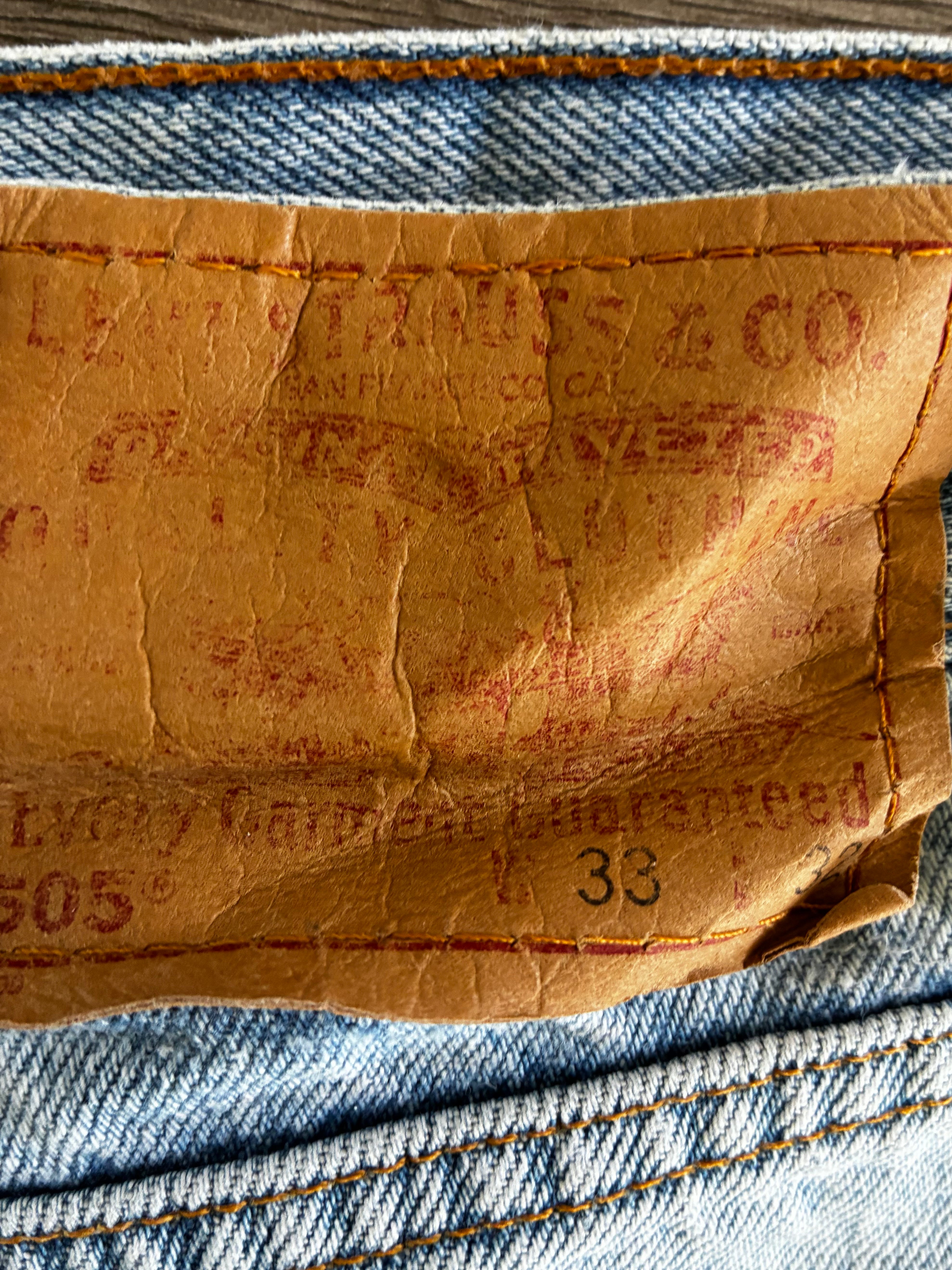 Vintage Levi's 505, Light Blue, Label - W33, L32, Actual Size - W32, L32
