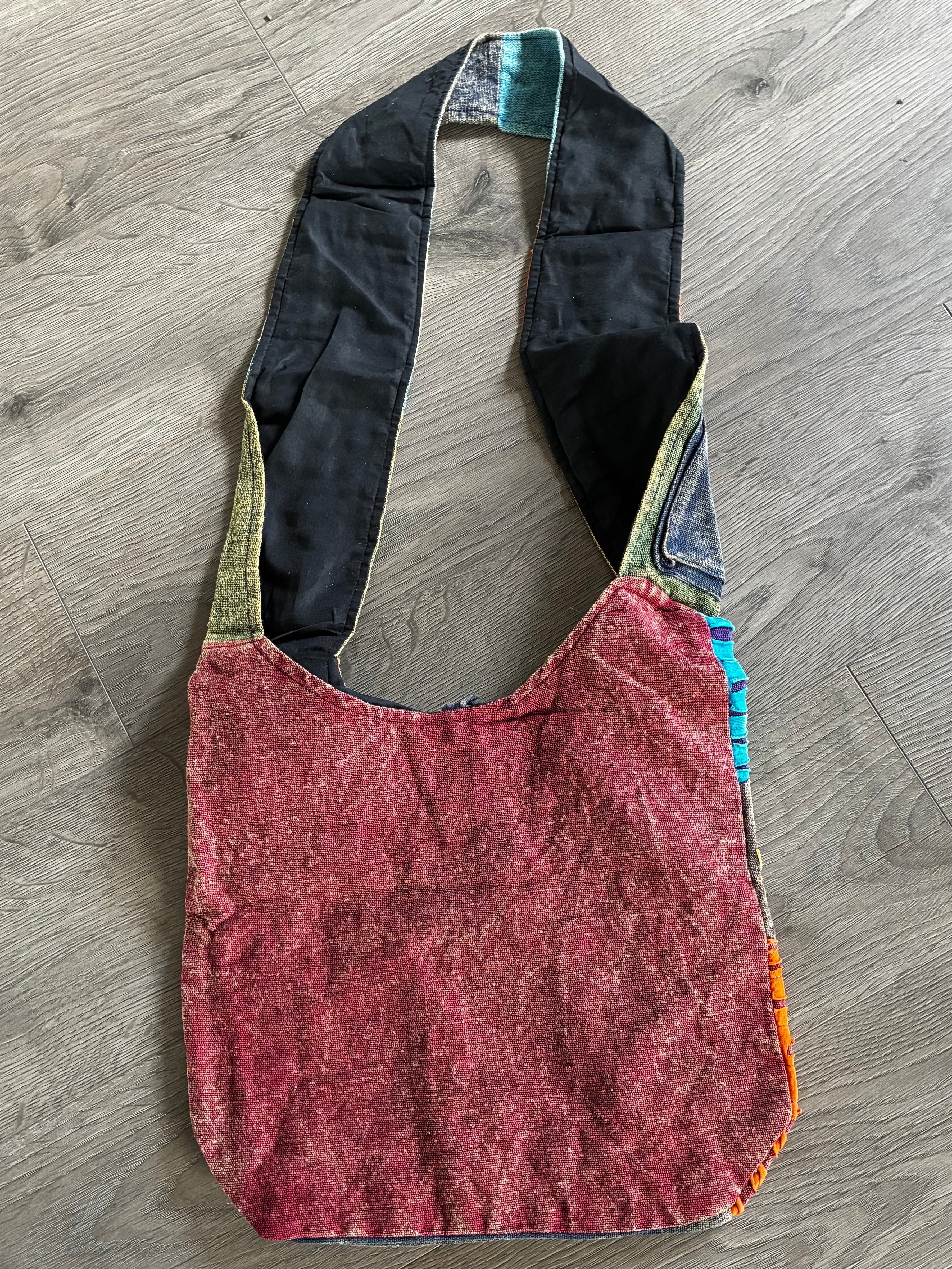 Butterfly, Front Zip Pocket Shoulder Bag