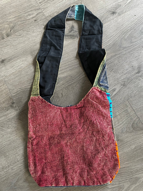 Butterfly, Front Zip Pocket Shoulder Bag