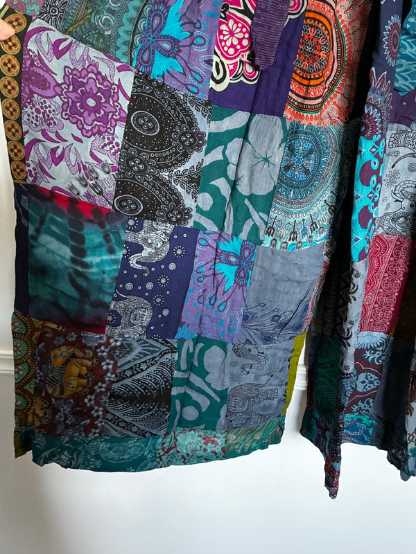 Patchwork Flare Trousers