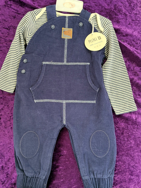 2 piece dungarees set (3-6 mths)