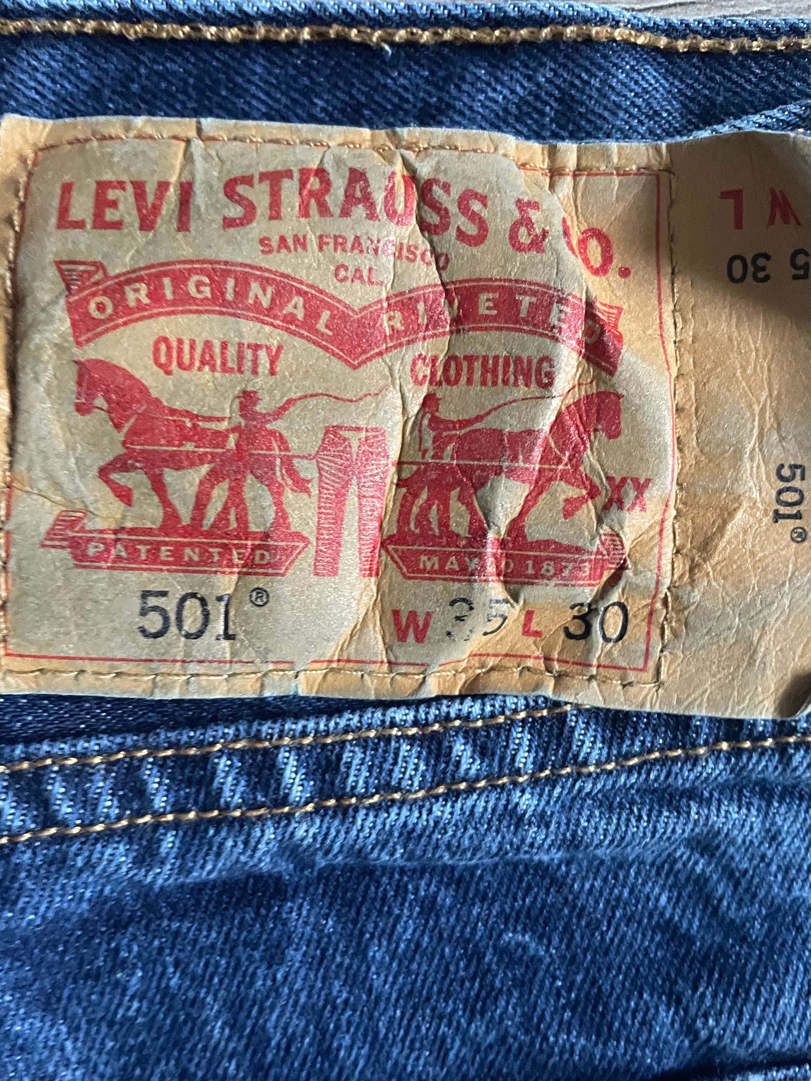 Vintage Levi's 501, Dark Blue, W35, L30