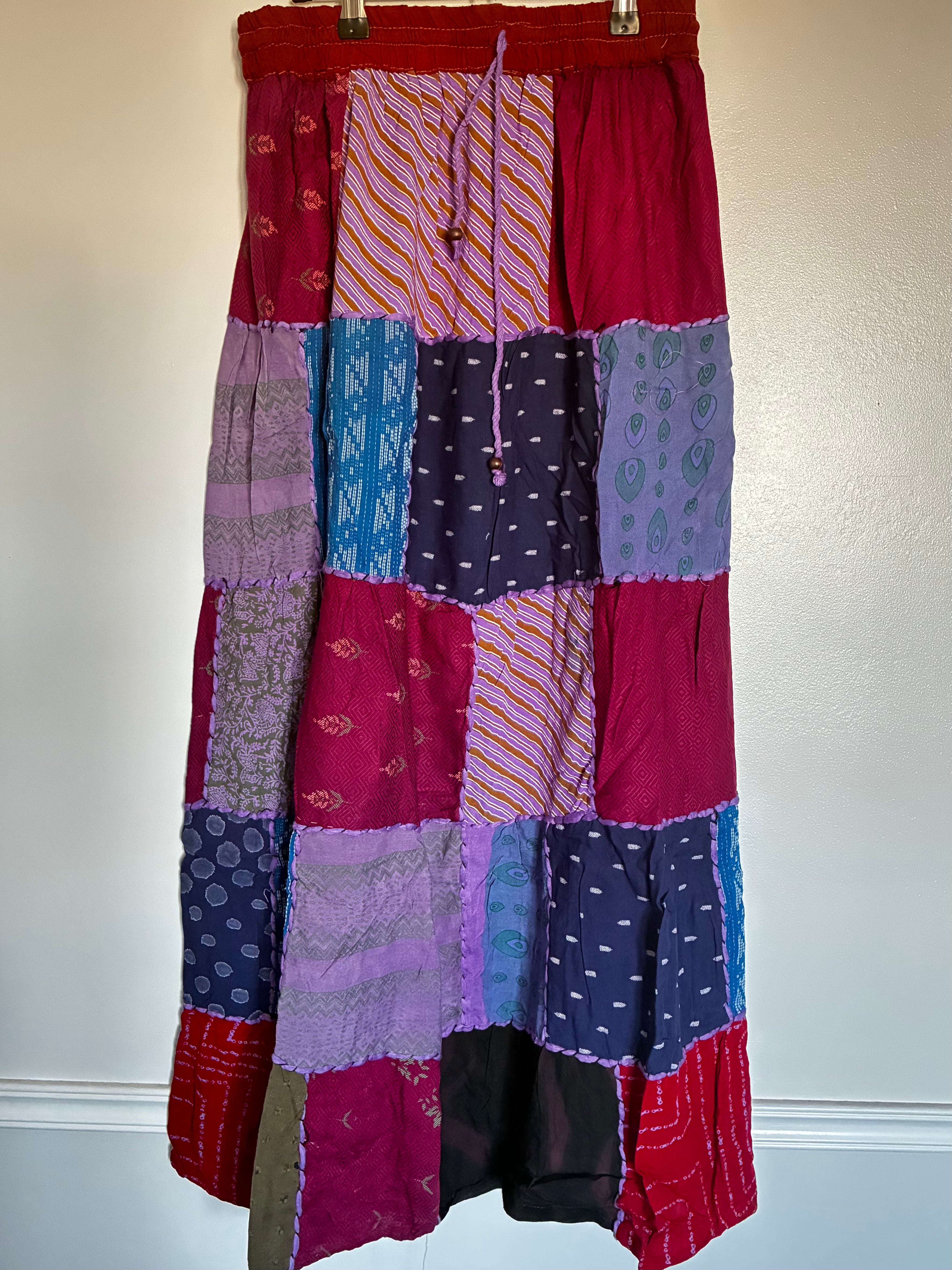 Purple Patchwork Skirt