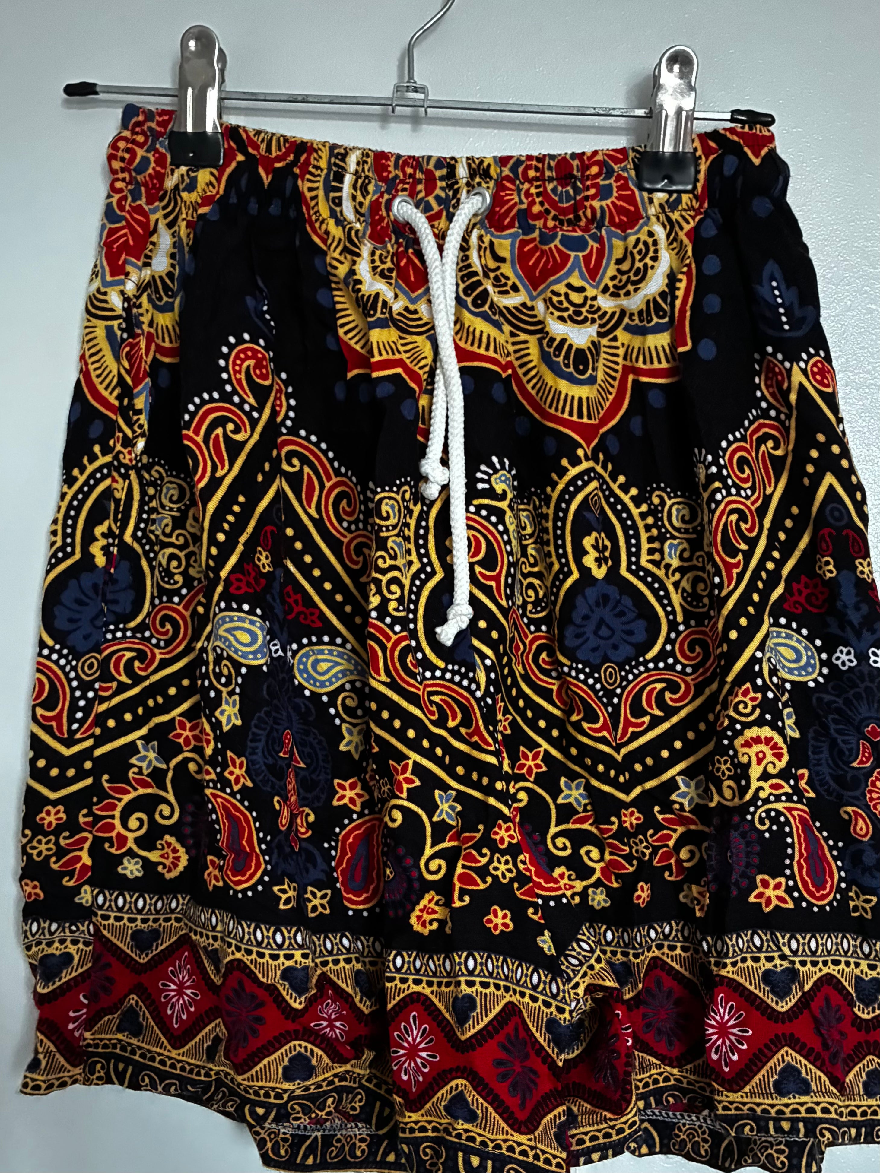 Red/Gold/Blue Paisley Shorts