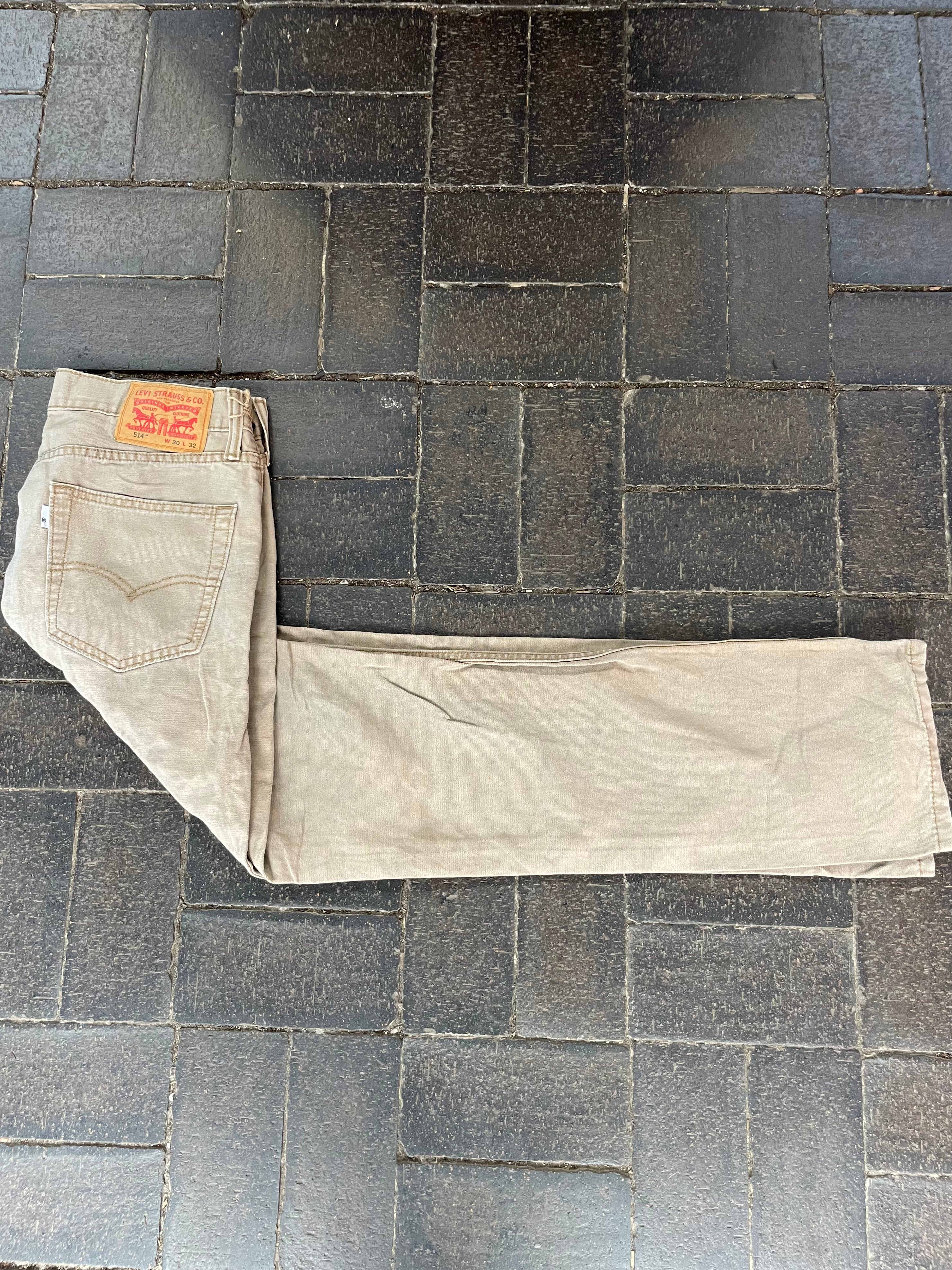 Vintage Levi's 514, Beige, Label - W30, L32, Actual size - W30, L33