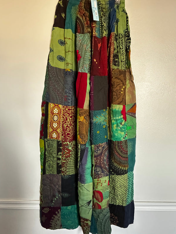 Patchwork Flare Trousers