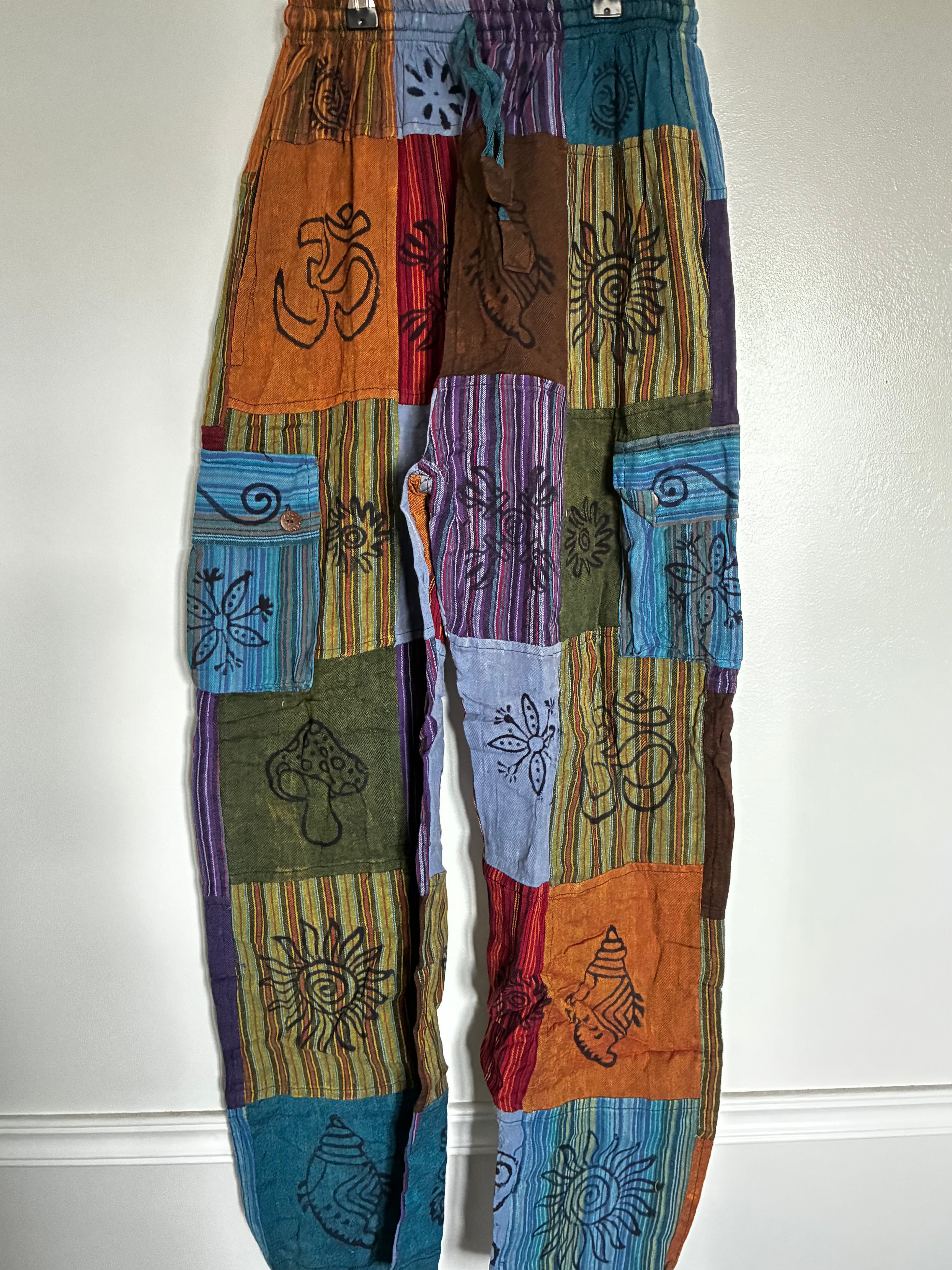 Patchwork Cargo Trousers, M