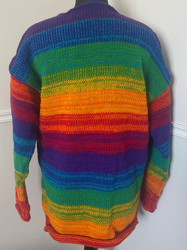 Rainbow Wool Cardigan