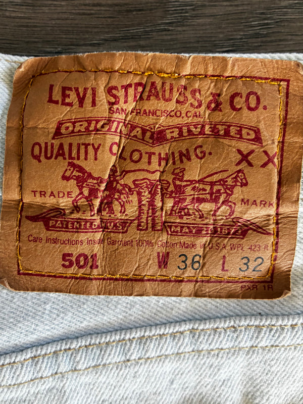 Vintage Levi's 501, Very Faded, W35, L32