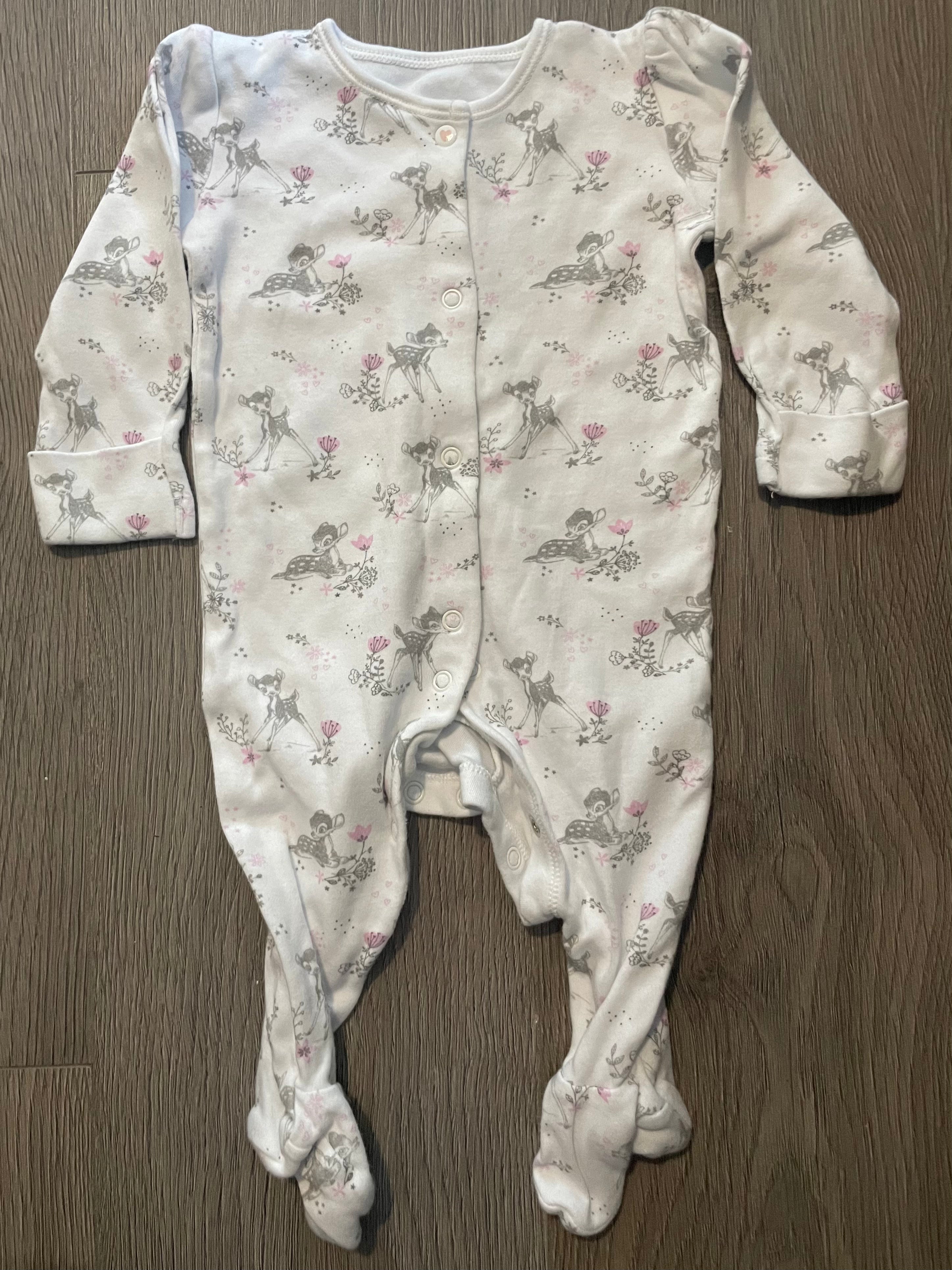 Bambi romper with scratch mitts (3-6mths)