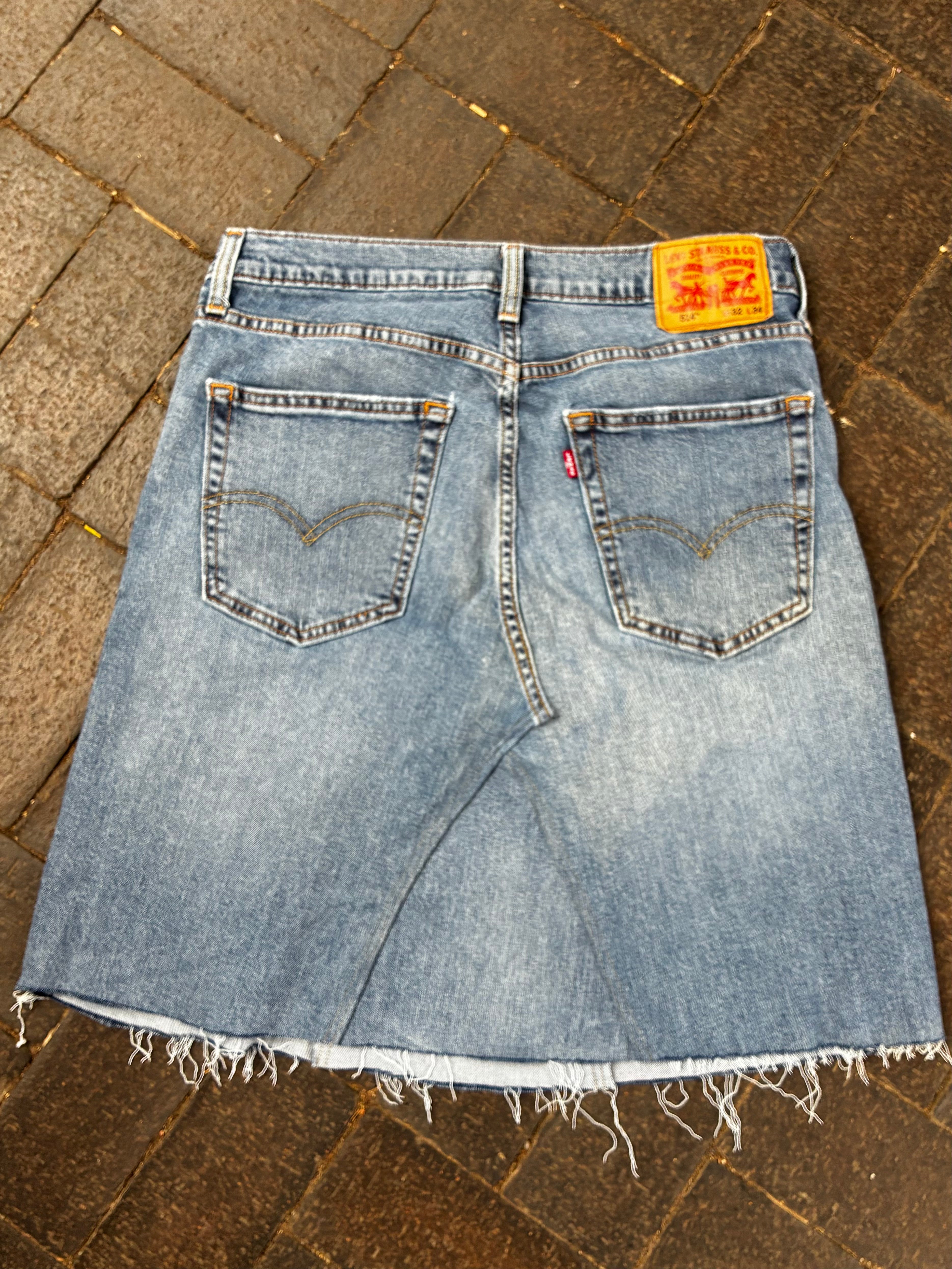 Vintage Up-cycled Levi's 514 Skirt, Blue, Size 14