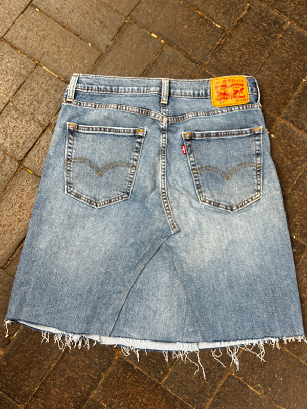 Vintage Up-cycled Levi's 514 Skirt, Blue, Size 14