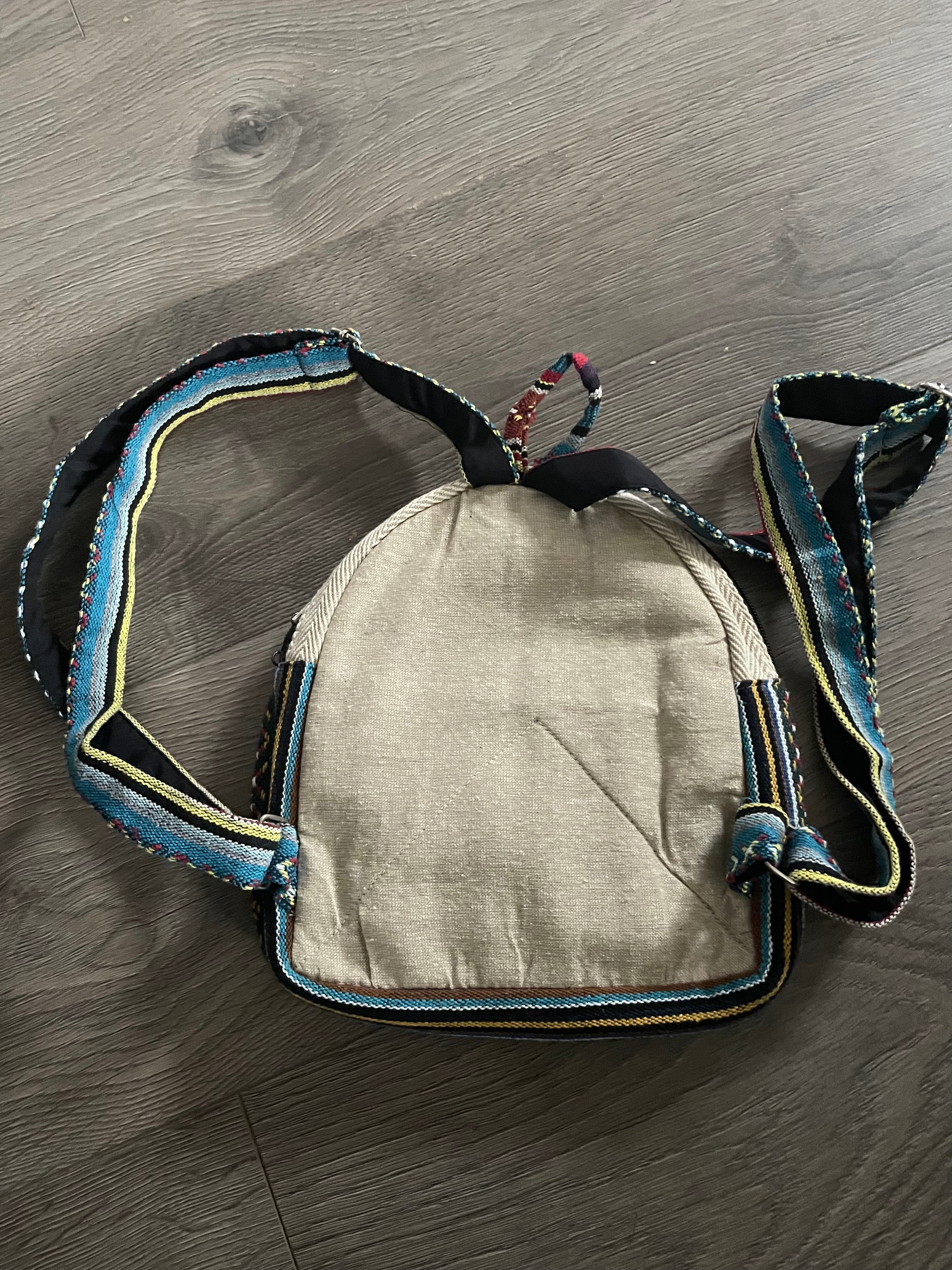 Small Woven Hemp BackPack