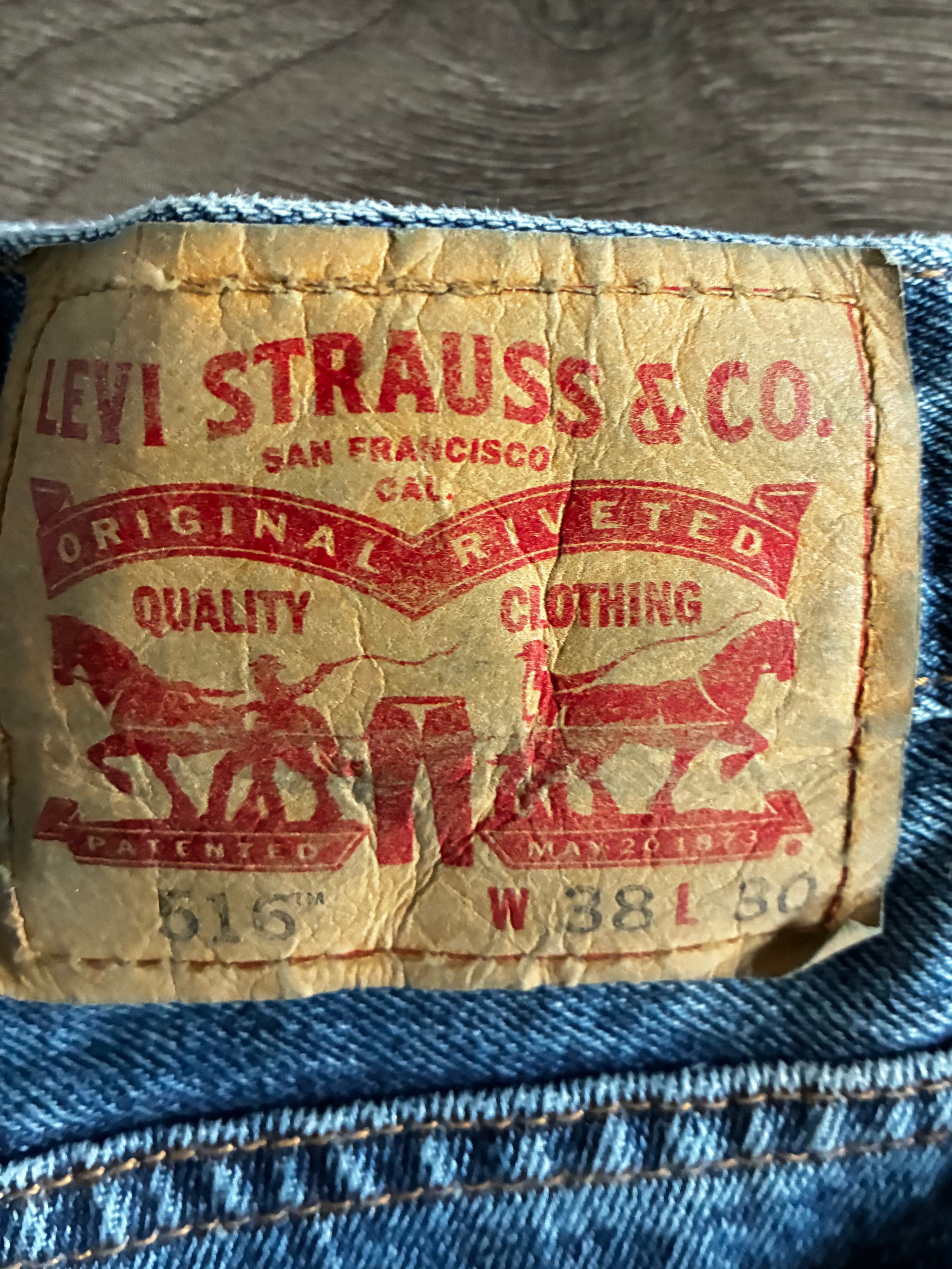 Vintage Levi's 516, Blue, W38, L30