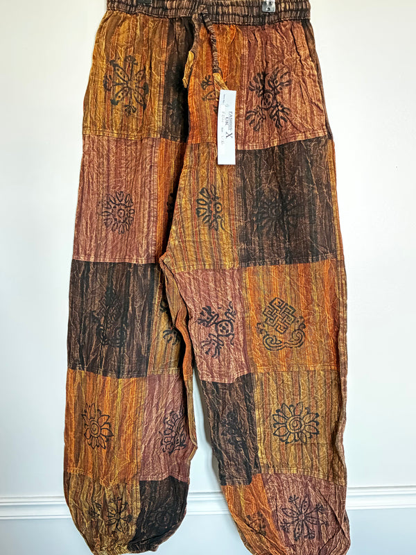 Patchwork Harem Trousers, L/XL