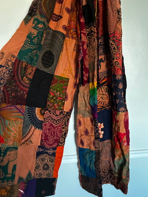 Patchwork Flare Trousers