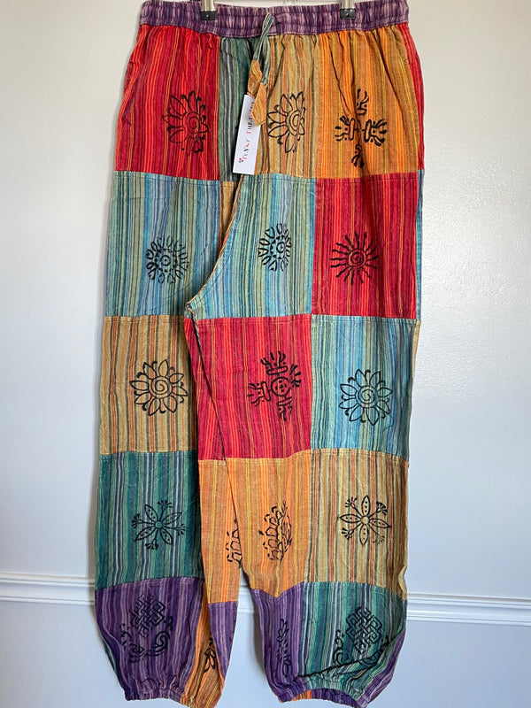Patchwork Harem Trousers, XL