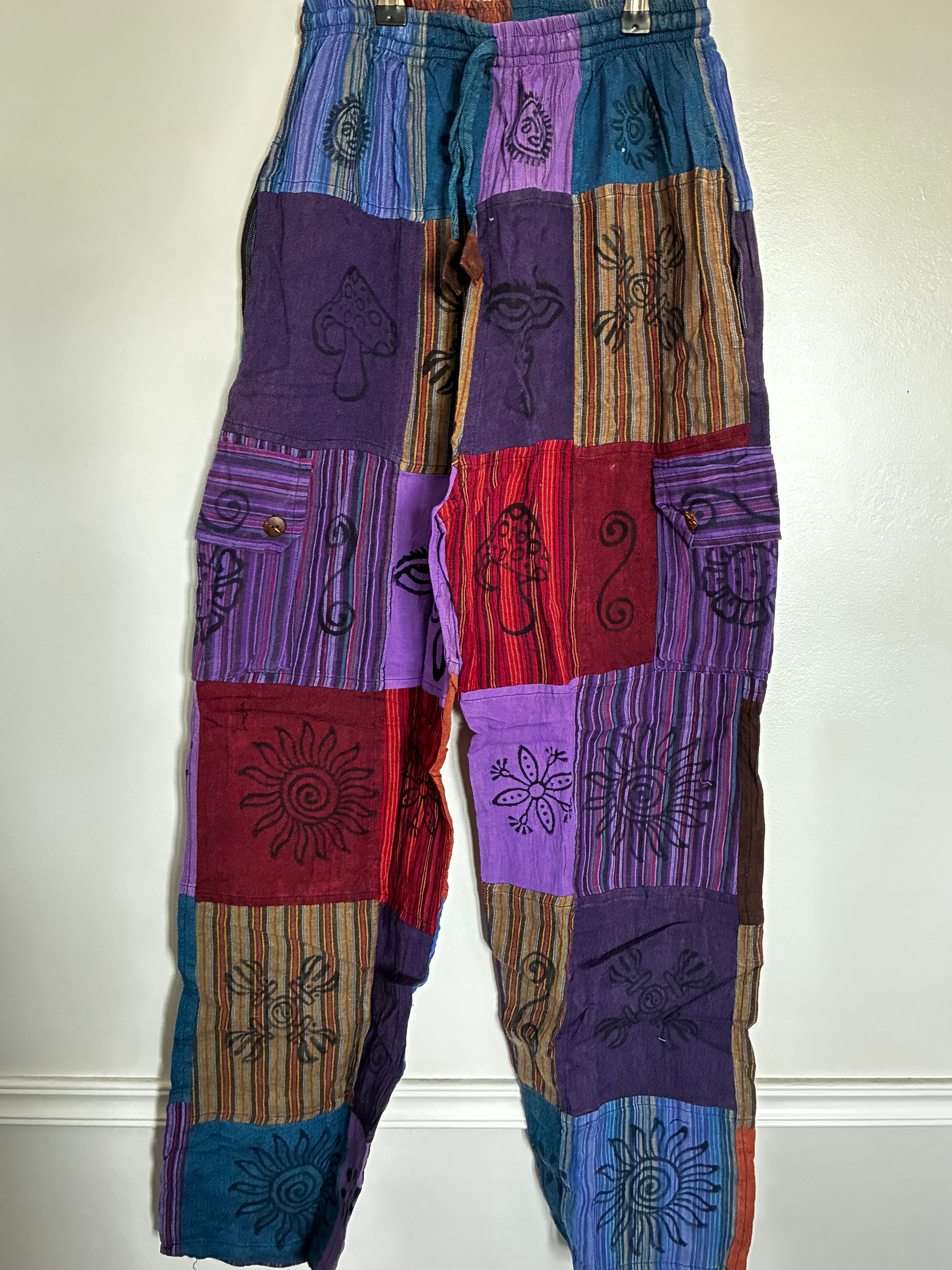 Patchwork Cargo Trousers, M