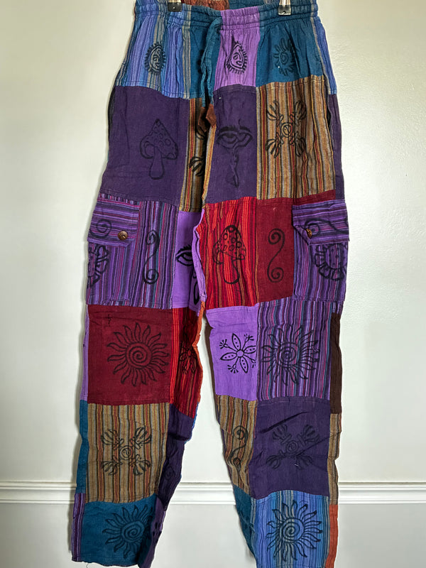 Patchwork Cargo Trousers, M